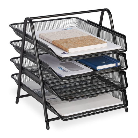 <p>Organize your workspace with our stylish paper tray, designed for everyday use. This document organizer efficiently stores A4 papers, enhancing both functionality and aesthetics in any office setting.</p>

<ul>
<li>Organize with four spacious compartme