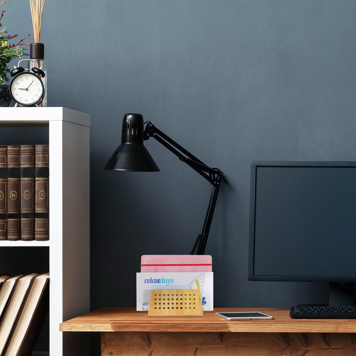 Document holder Bamboo 2 compartments