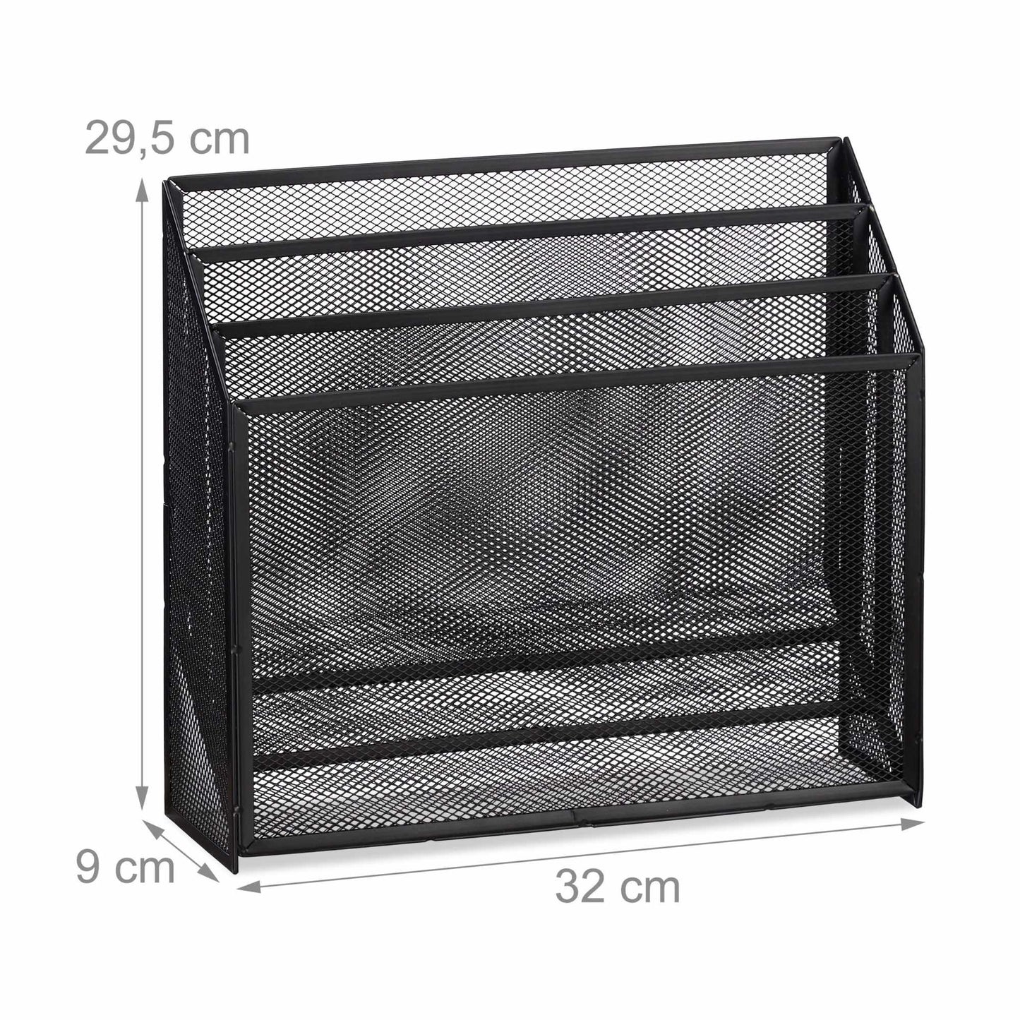Document holder with 3 shelves