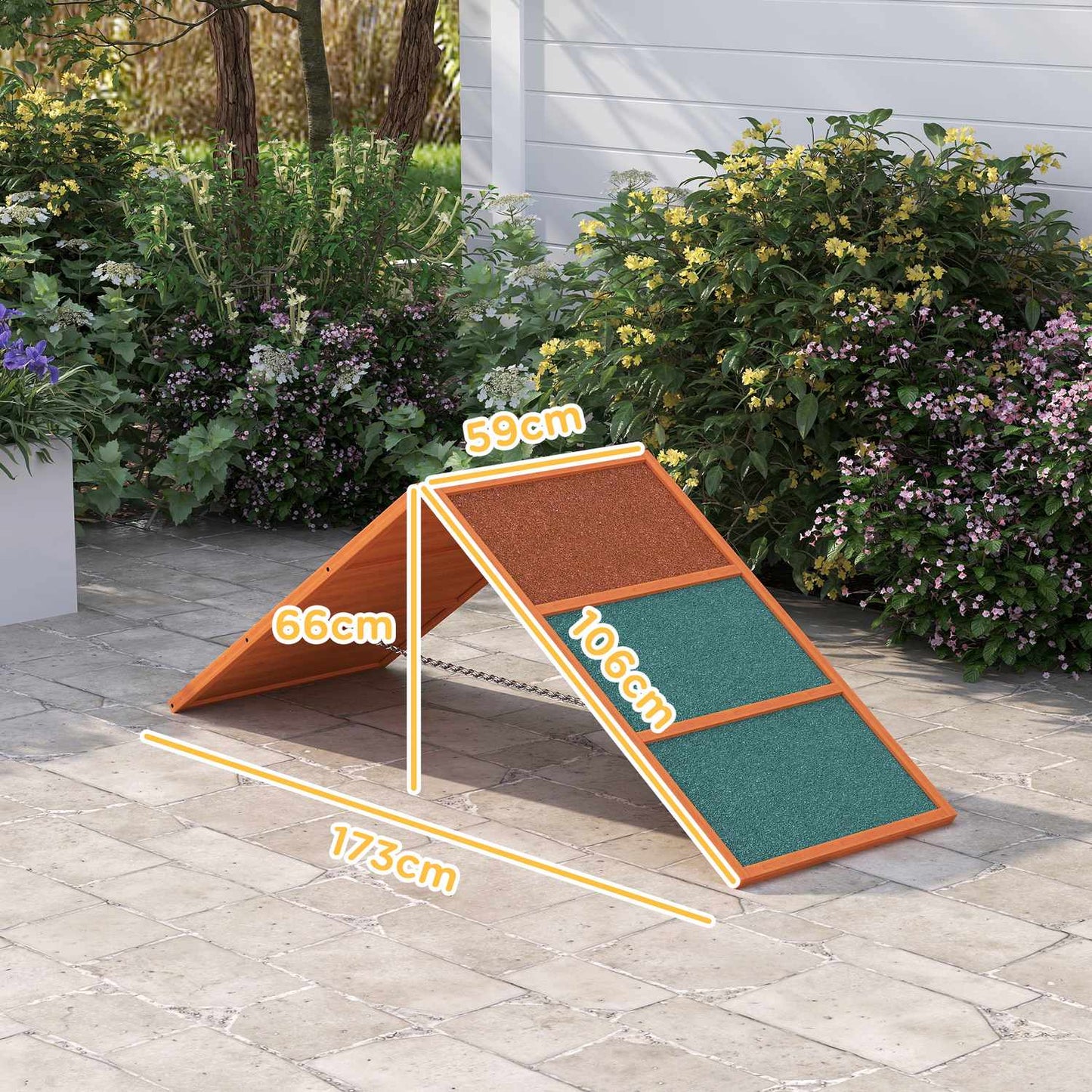Dog Agility Bridge with non-slip, adjustable height
