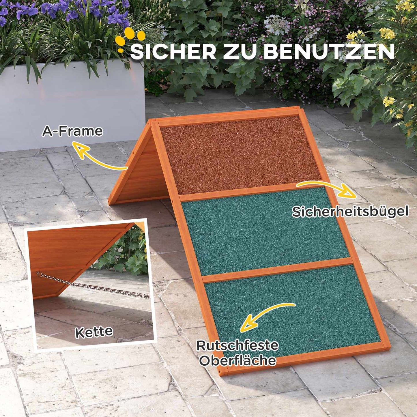 Dog Agility Bridge with non-slip, adjustable height