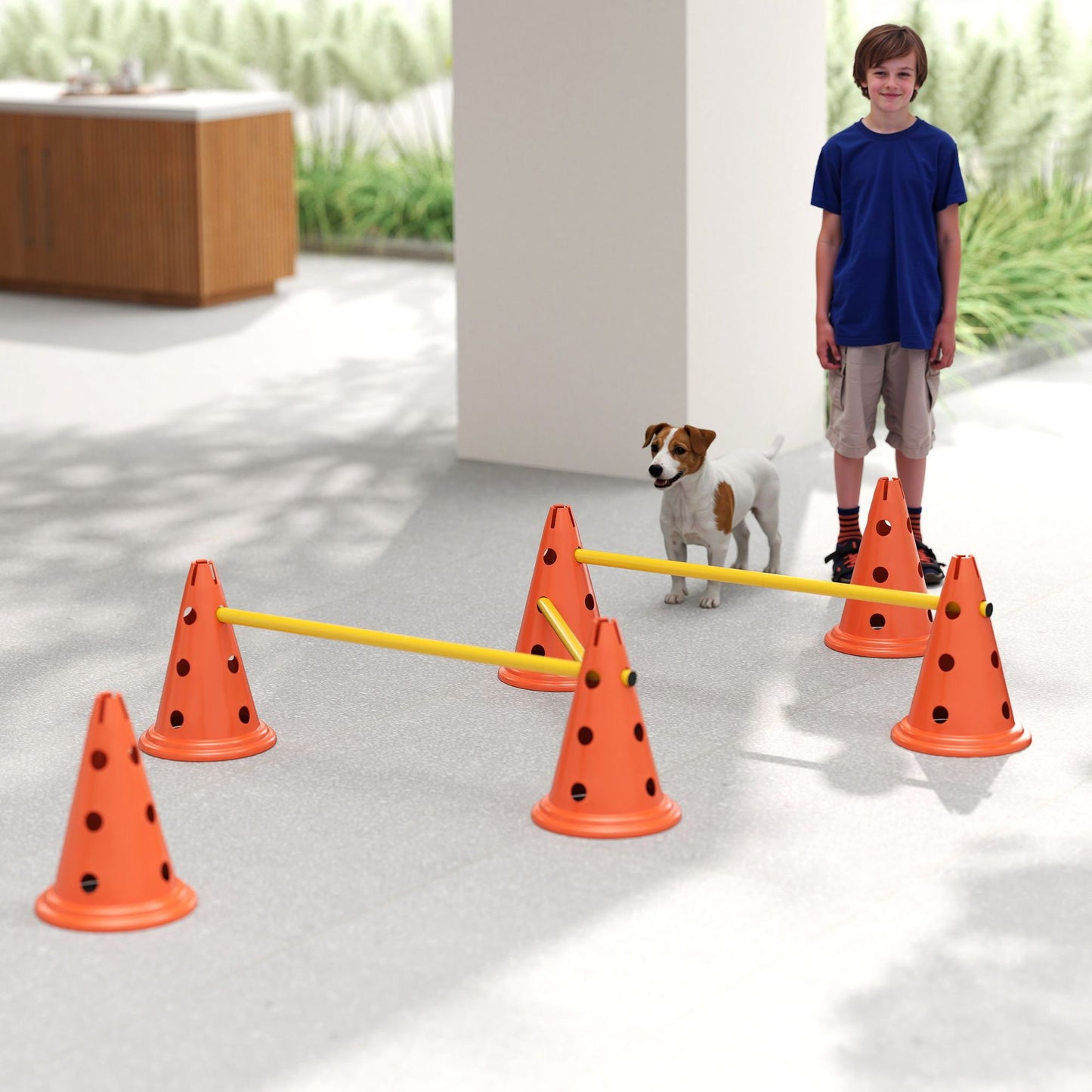 Dog Agility Set – 3-Piece Training Kit with 6 Cones, Bag
