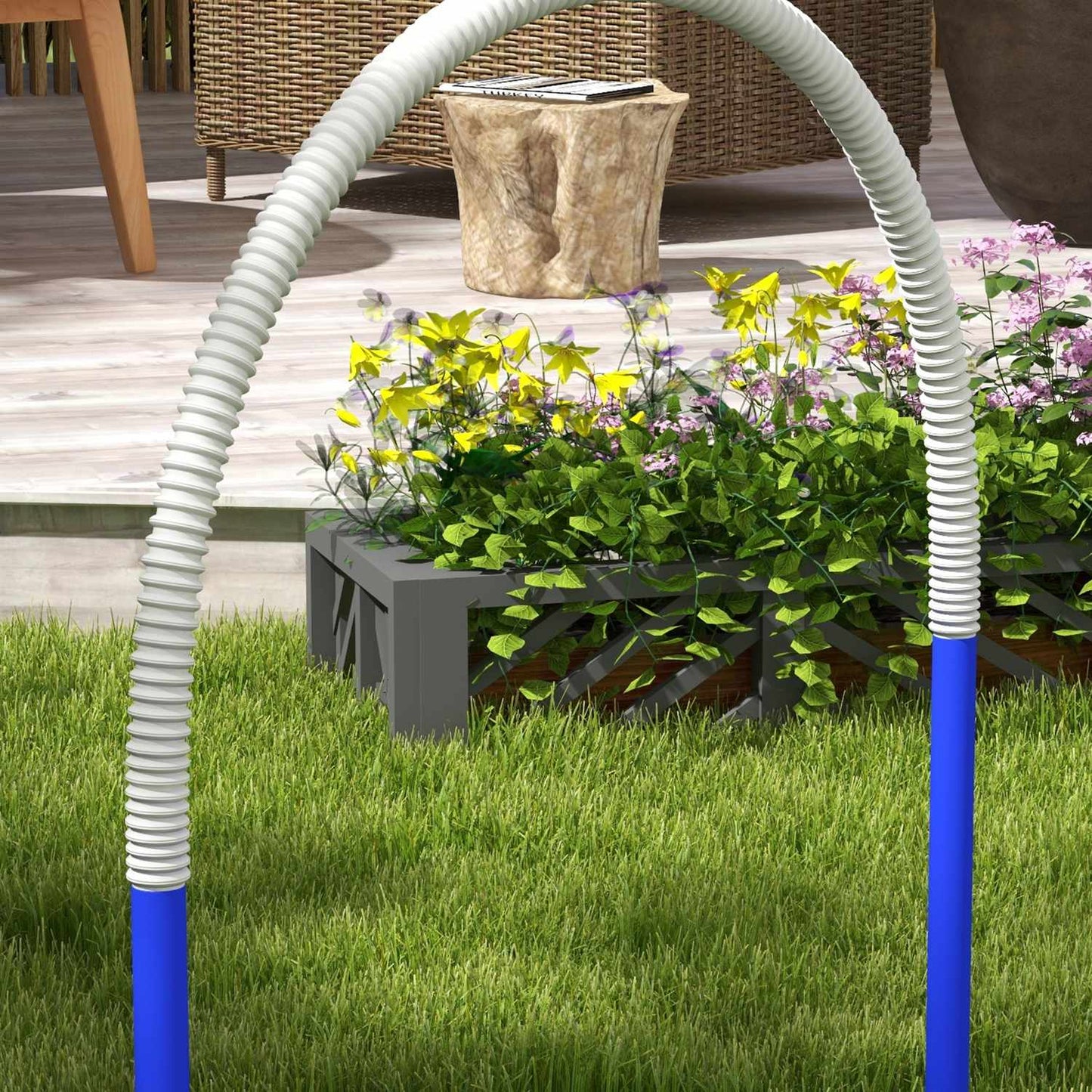 Dog Agility Set with 4 poles and bag, portable and durable