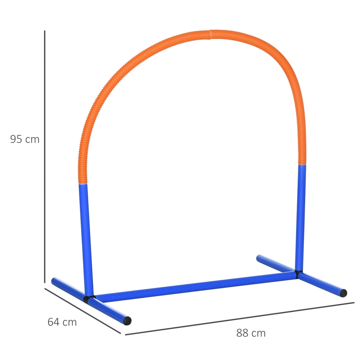 Dog Agility Training Set, 4-piece with carrying bag, blue/orange