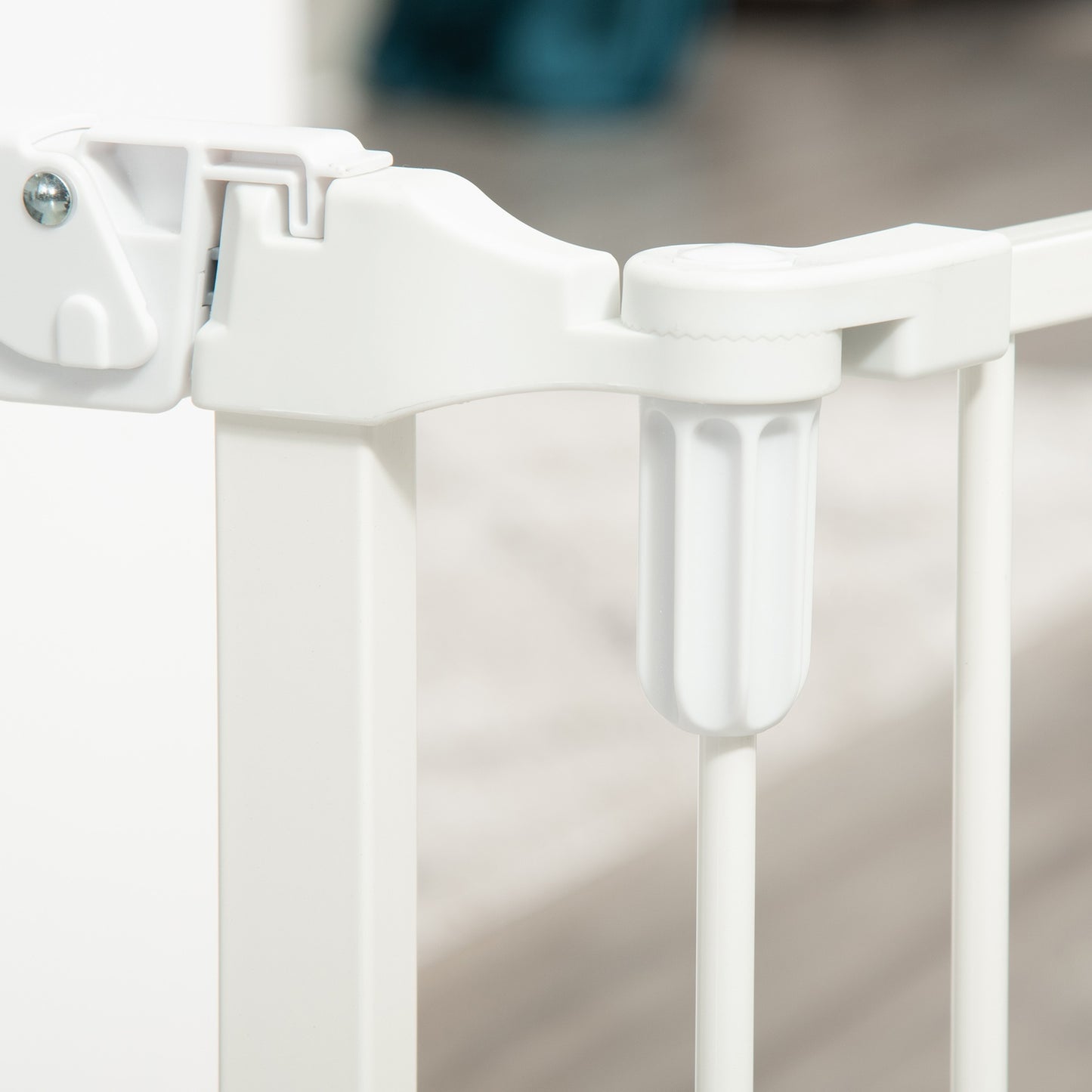 Foldable dog barrier with adjustable angle and automatic door
