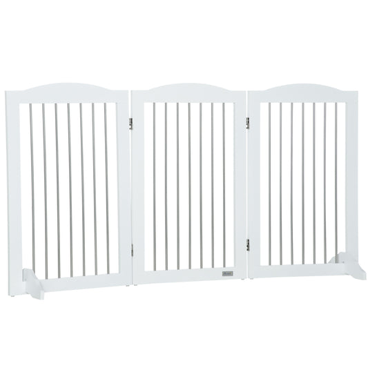 Folding dog gate, 3 panels, 154x30x80 cm Safety barrier