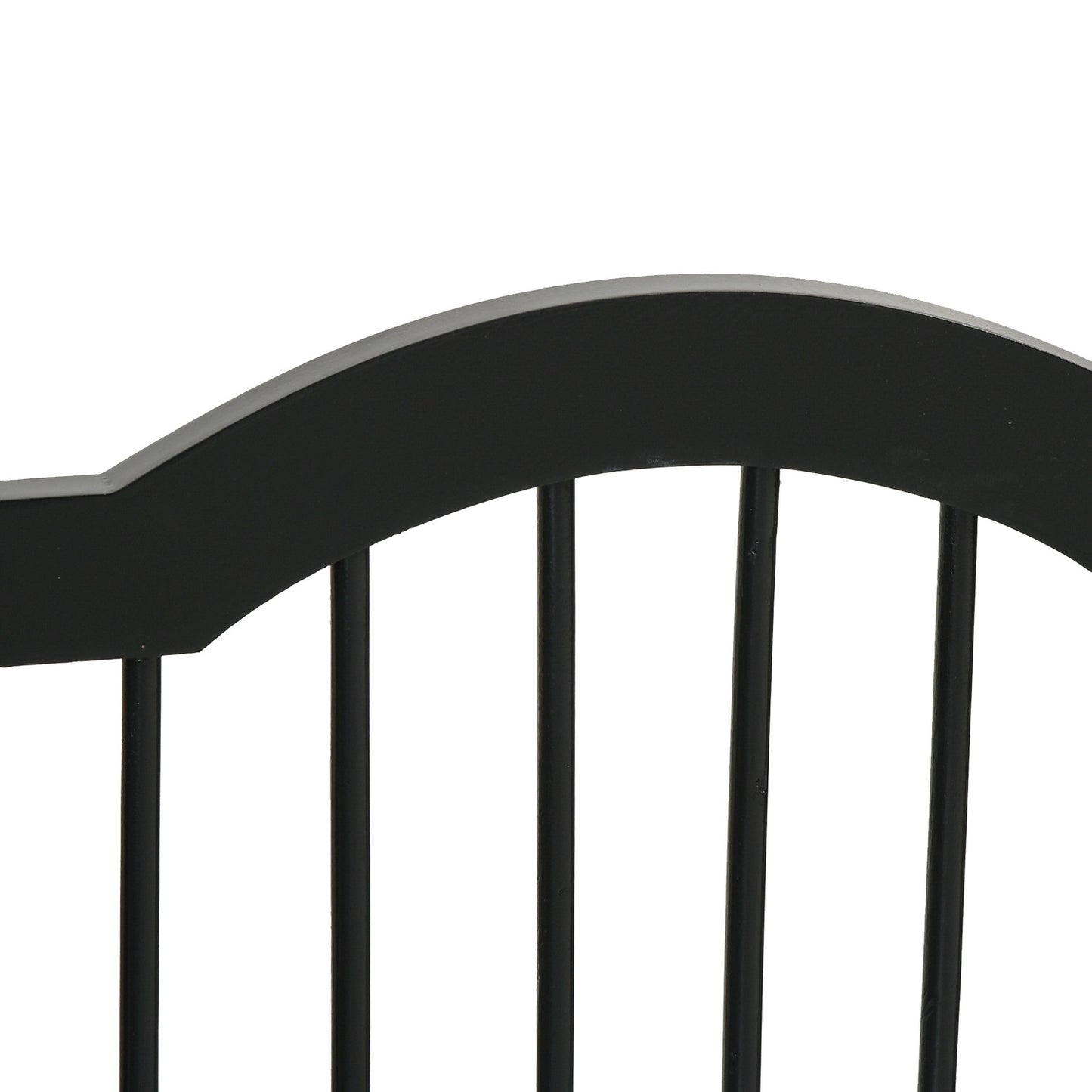 Dog Barrier Gate - Foldable & Stable, MDF, Black 154.5X61Cm