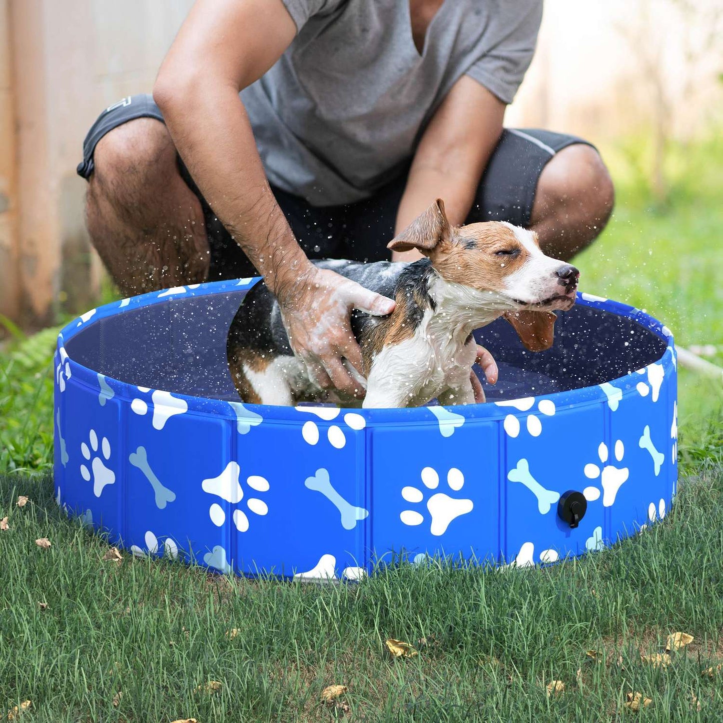 Collapsible dog pool tub for pets, 80 cm diameter