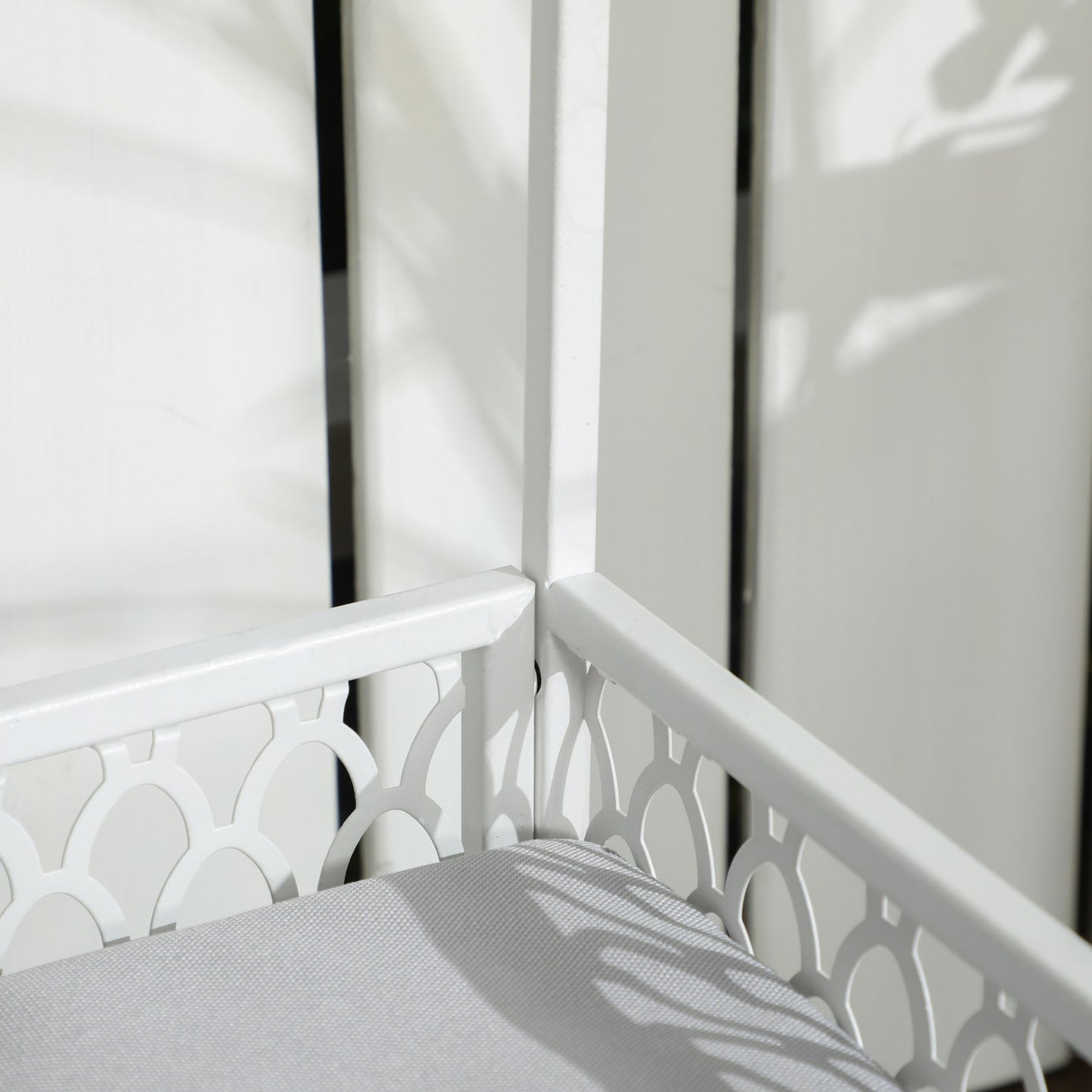 Elevated dog bed with canopy, Grey, 88X50X78 Cm