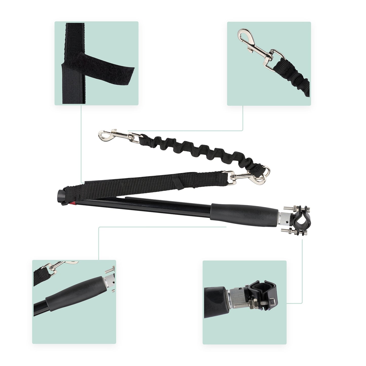 Dog Bike Leash with Spacer – Flexible, Easy Install