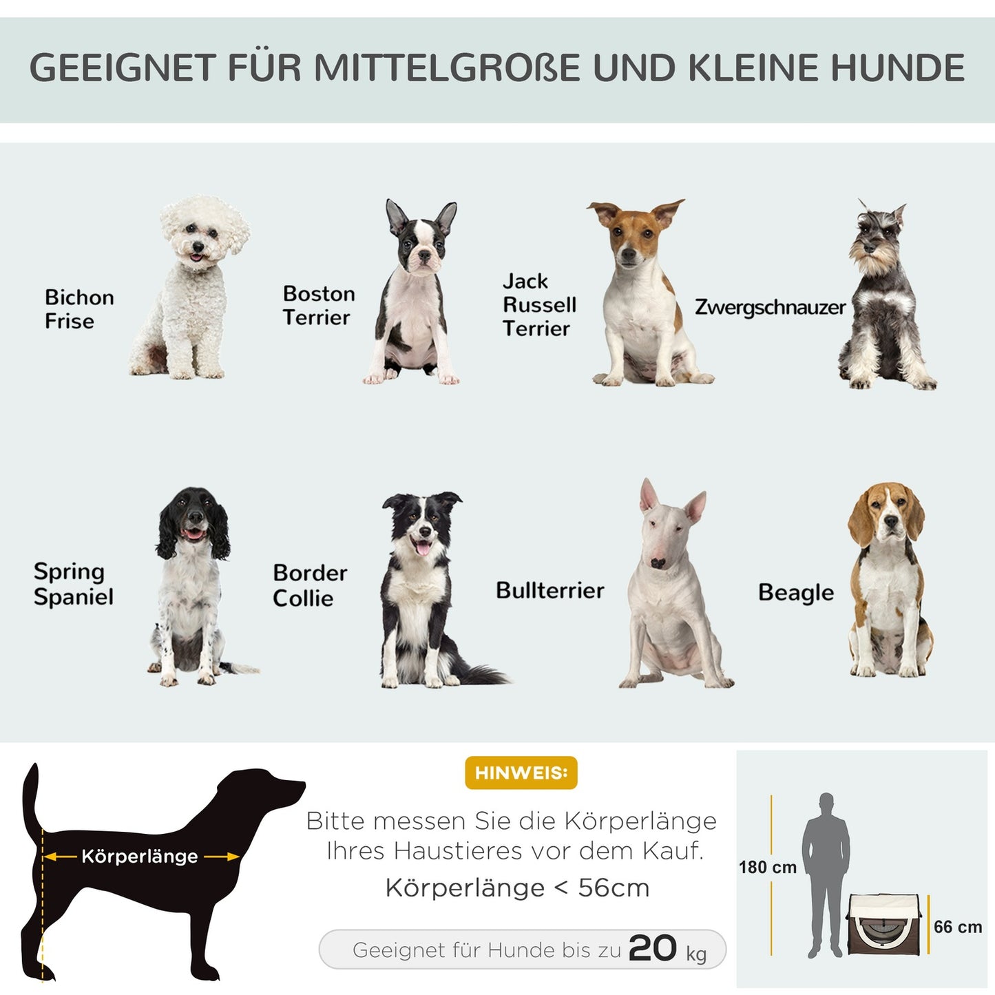 Foldable dog transport box, XXL, several colors and sizes