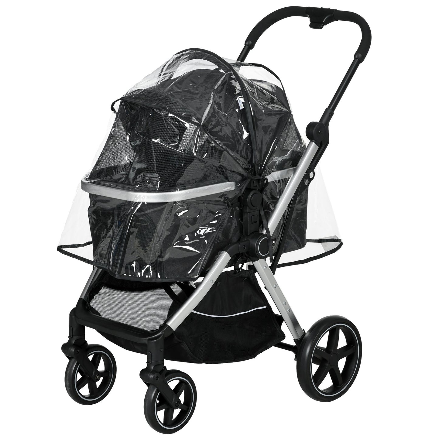 Pet stroller dog/cat stroller, safety leash, rain cover