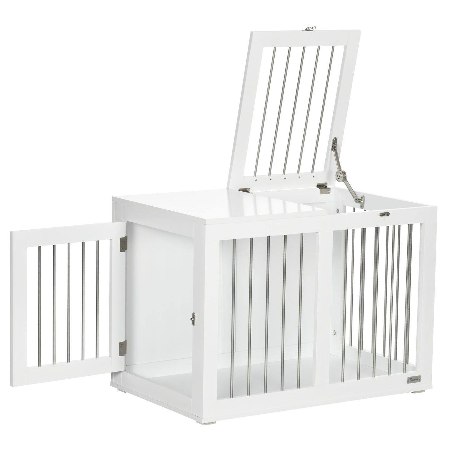Medium Dog box - Double door, 80x50x56.5 cm, White