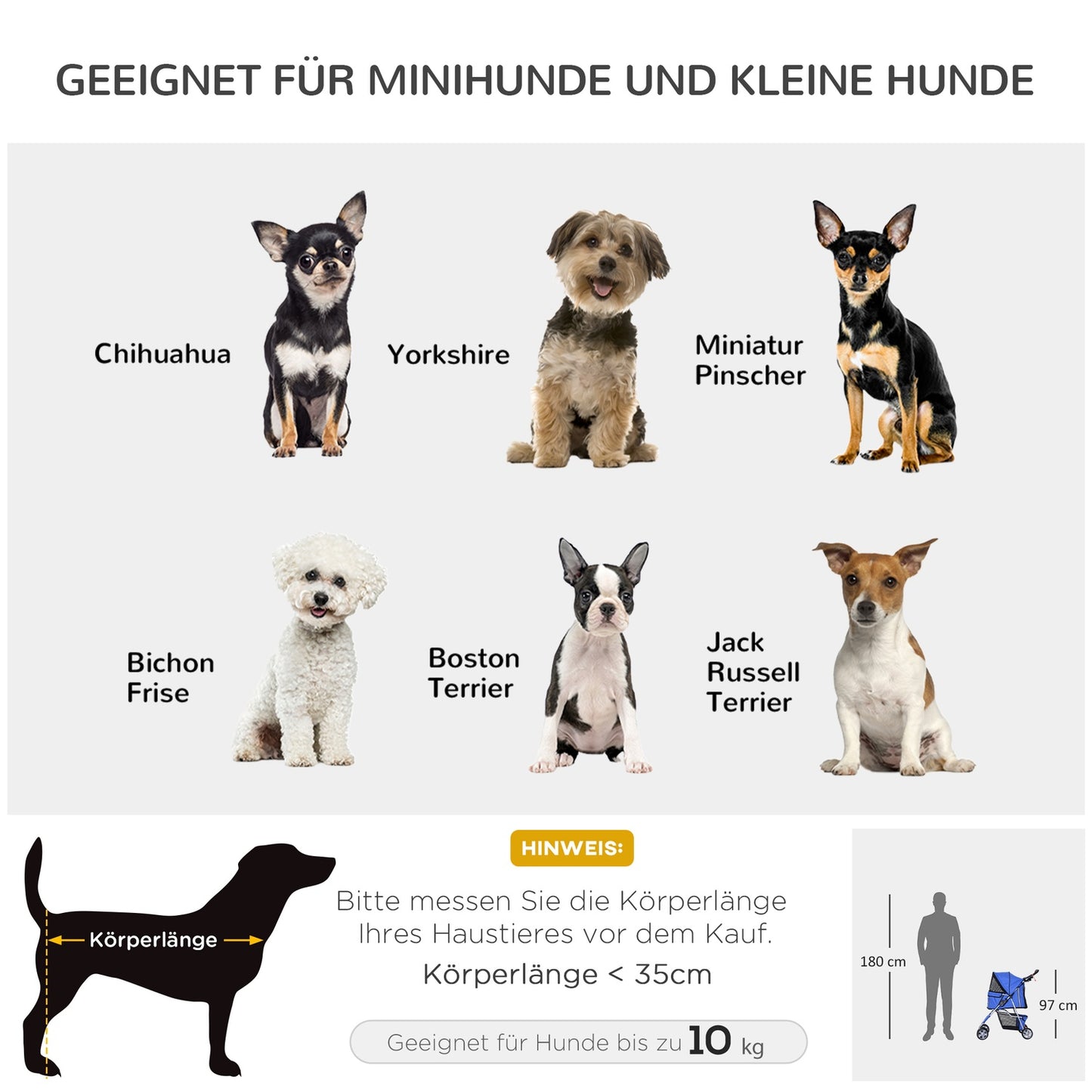 Dog stroller and jogging stroller, blue - pet stroller