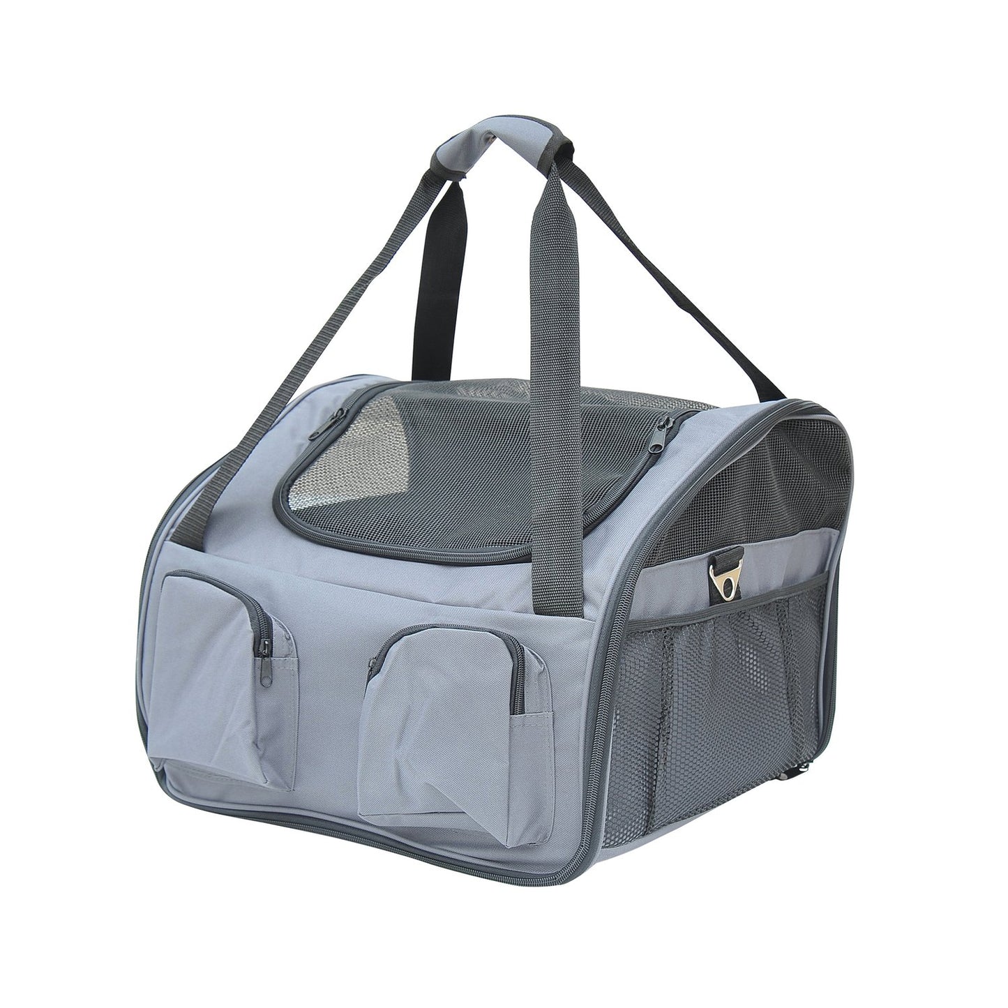 Dog Crate - Portable Oxford Transport Bag, Grey, 41x34x30 Cm