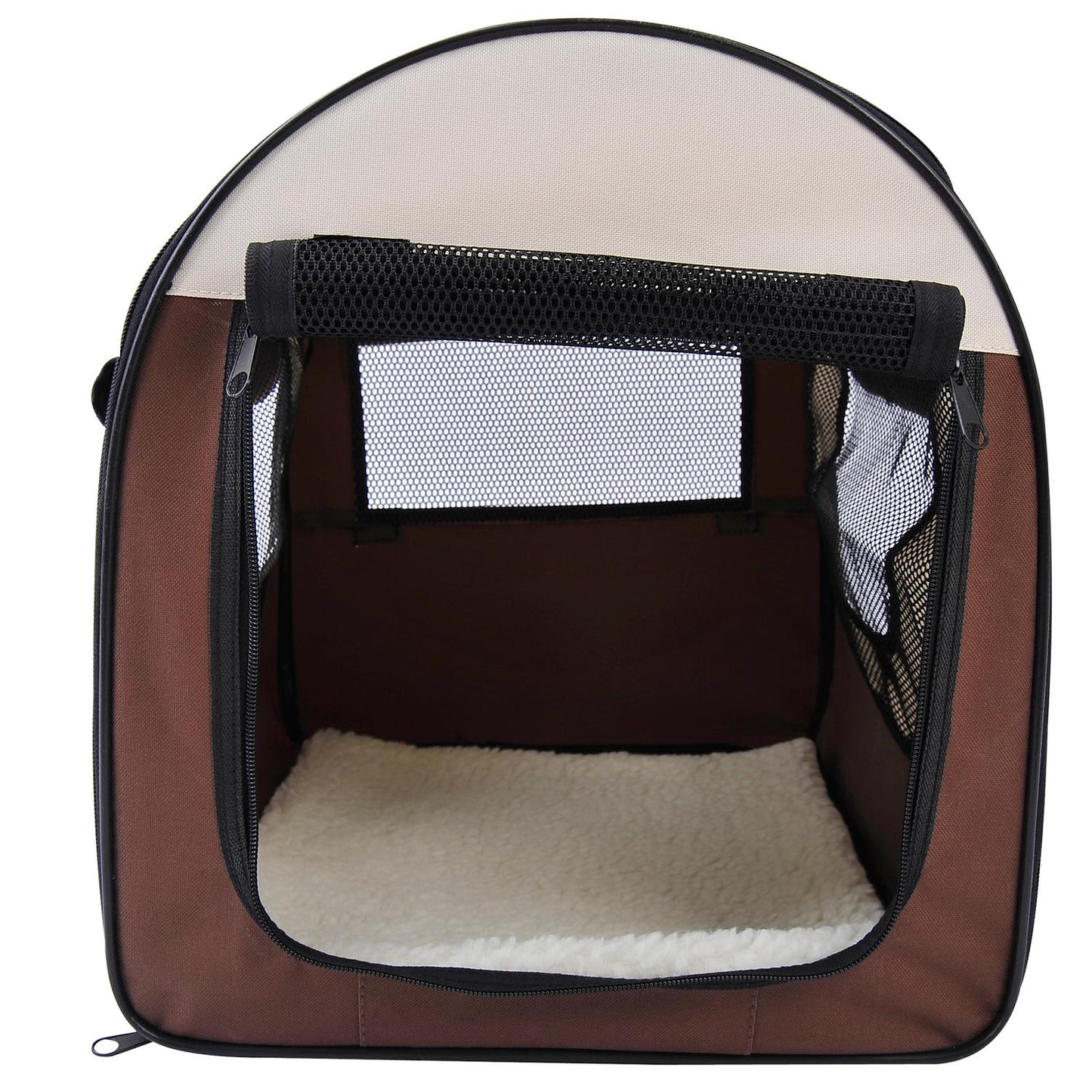 Dog crate, foldable carrier & backpack with pillow