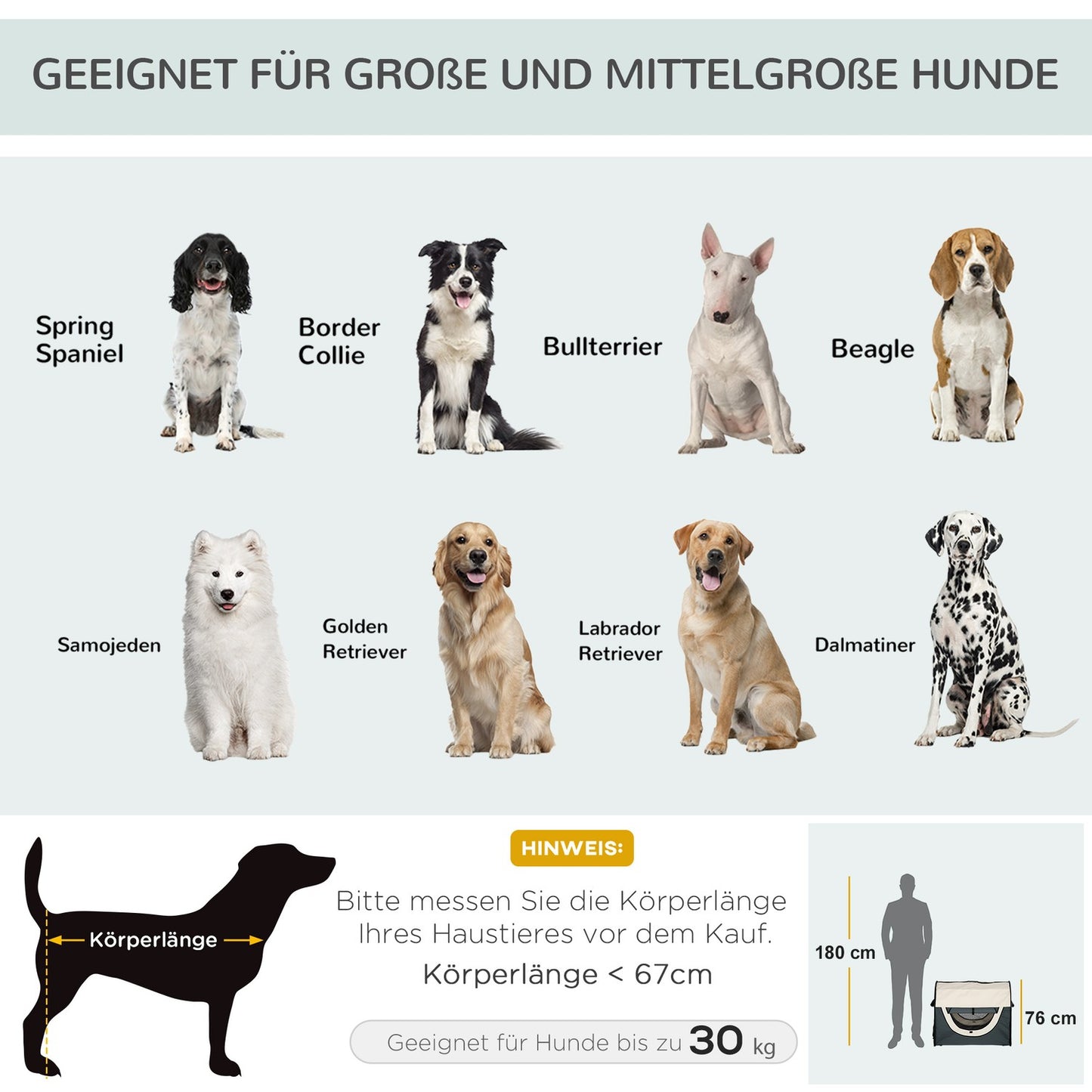 Foldable dog crate with cushion, waterproof Oxford fabric
