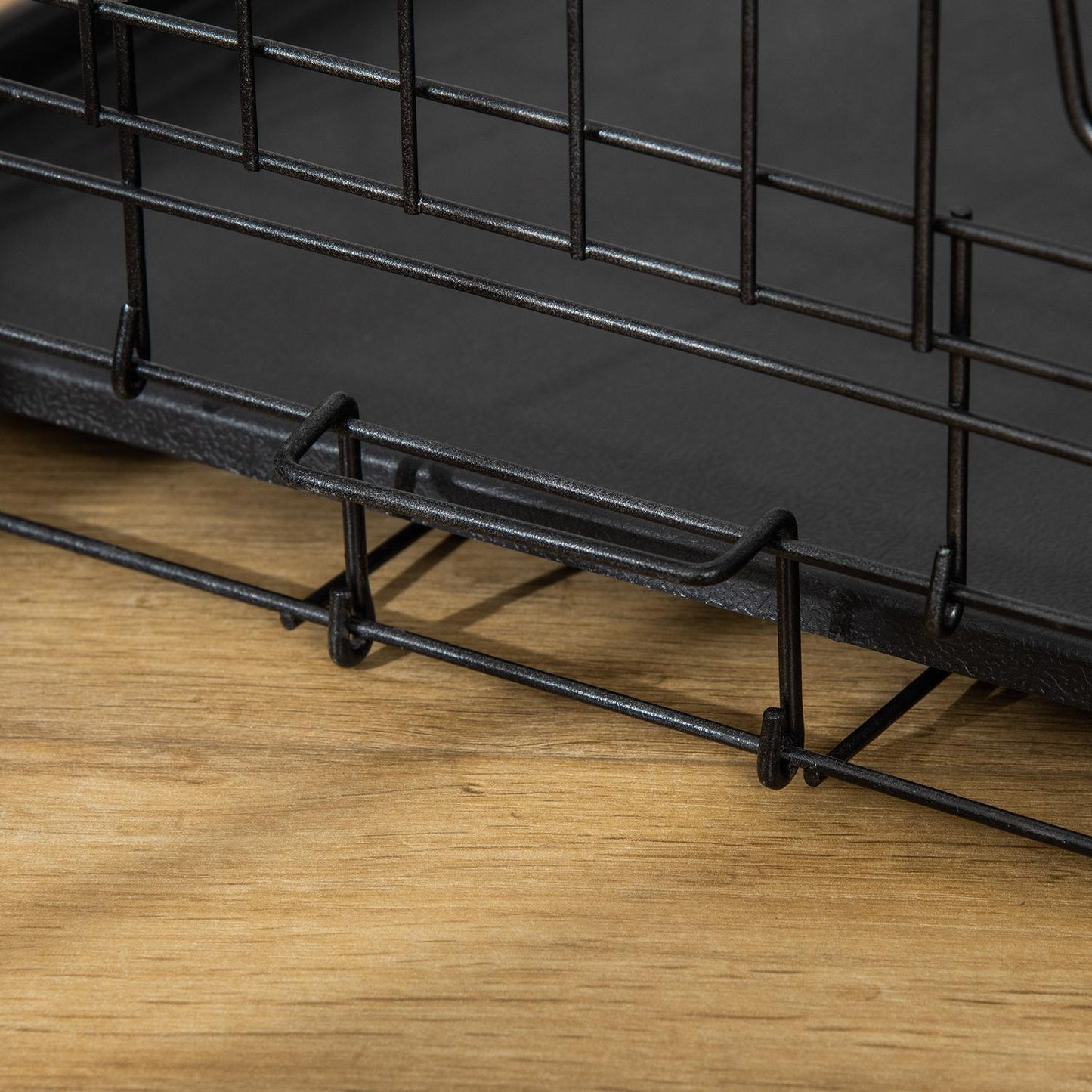 Collapsible dog box in black metal - 76 x 46 x 52 cm