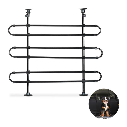 <p>Ensure safe car journeys with our universal dog safety guard, designed to fit securely between the floor and roof of any vehicle. This barrier keeps pets in the back, reducing distractions while driving.</p>

<ul>
<li>Fits any car with adjustable rods