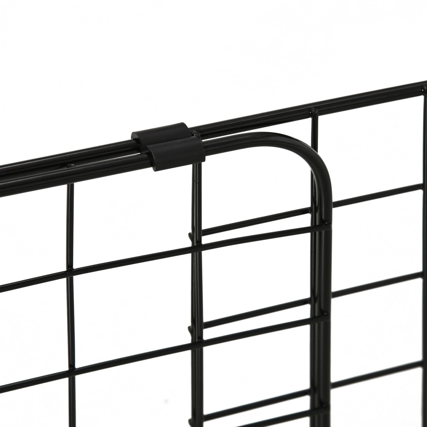 Universal adjustable dog guard in black metal for car trunk
