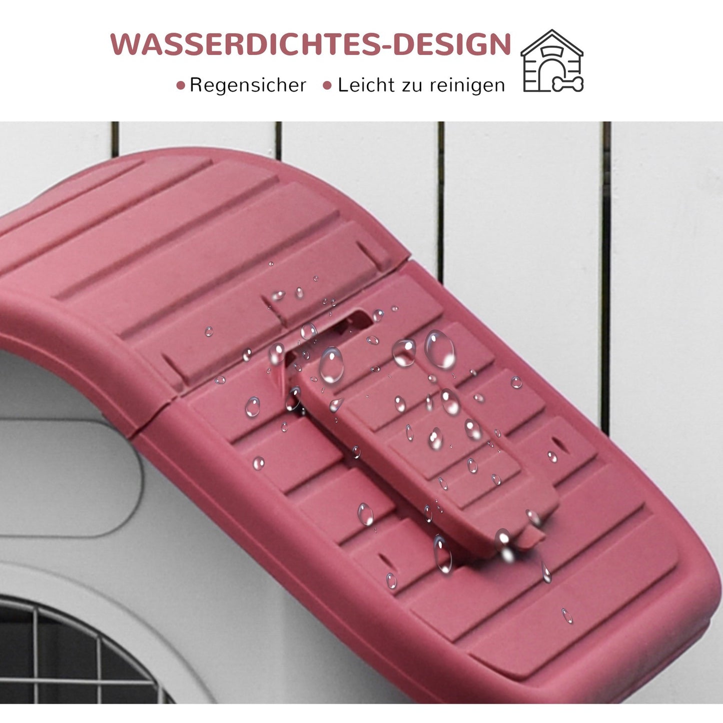 Outdoor dog kennel with roof, waterproof, air circulation