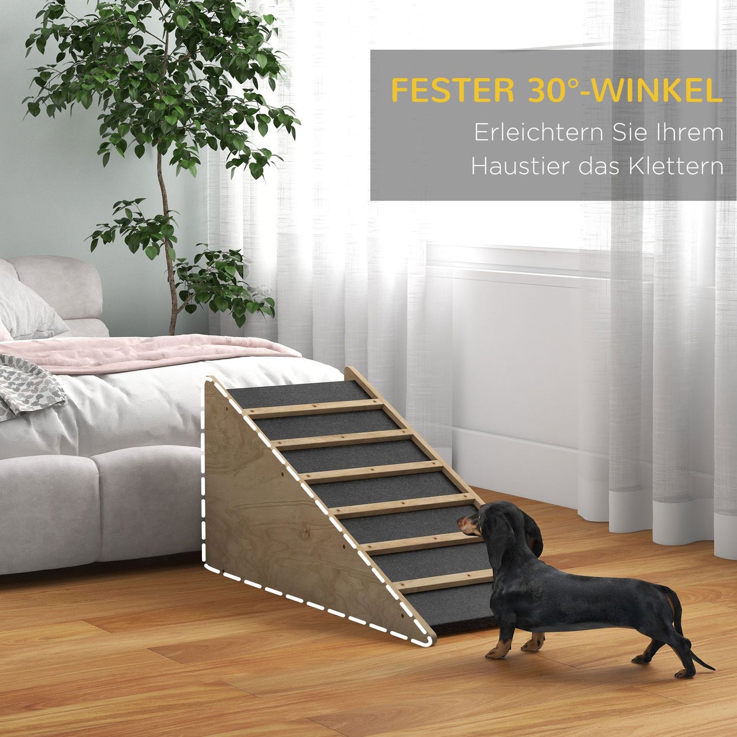 Non-slip dog ramp for the car boot, supports up to 20 kg