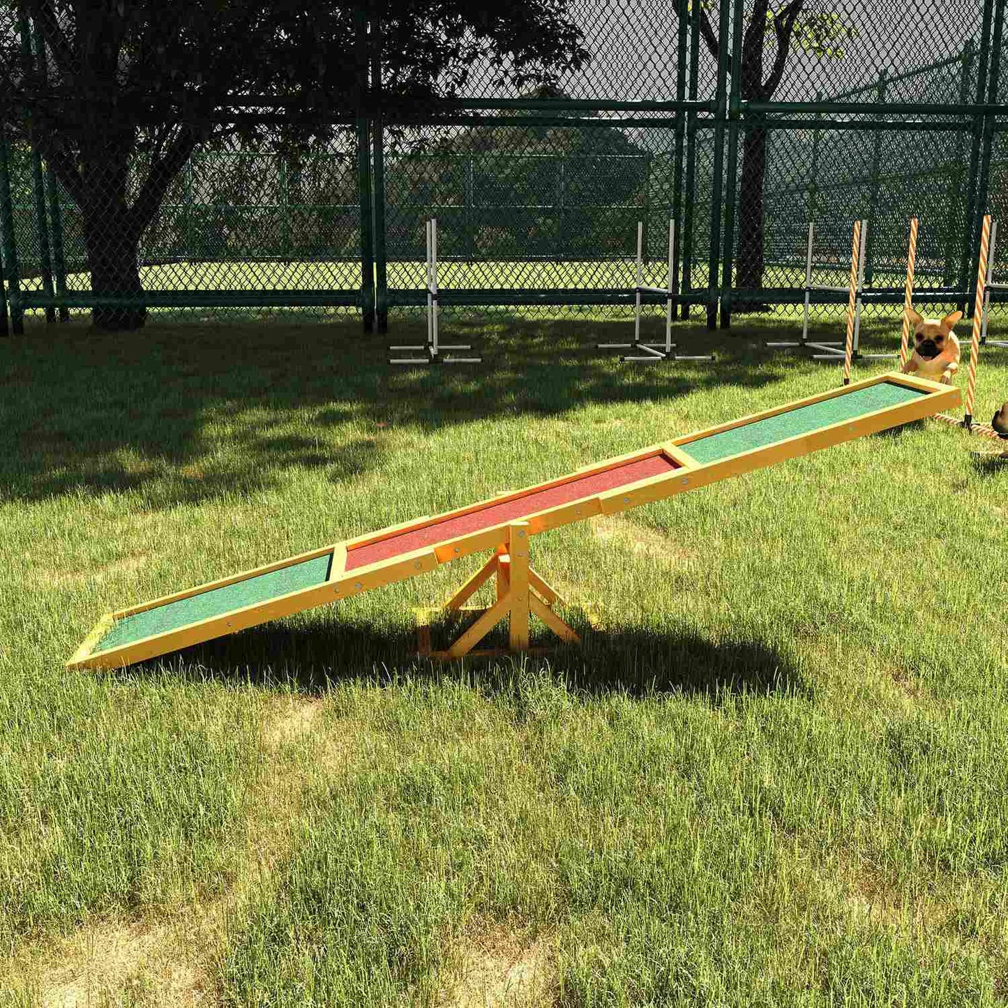 Dog Agility Rocker Toy - 180 x 30 x 30 cm, Outdoor training