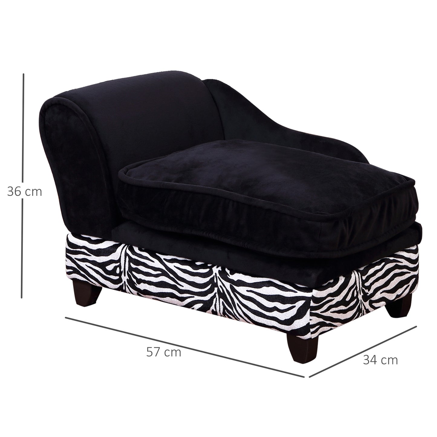 Sofa for pets with storage, dog and cat bed