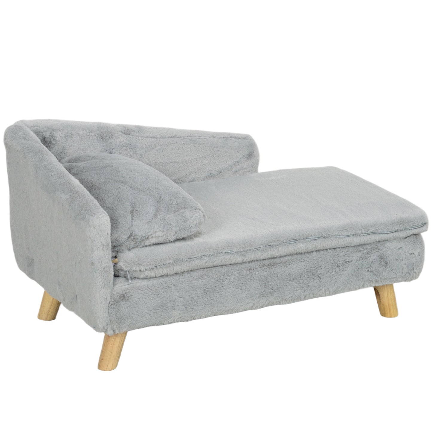 Medium dog sofa with washable cushion, raised design