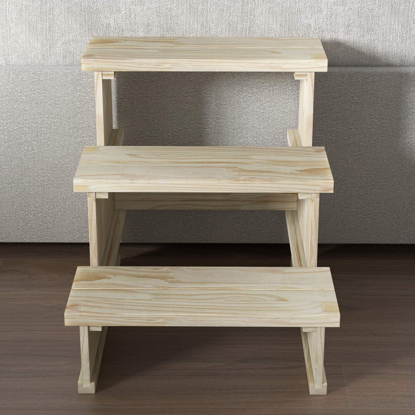Pet stairs, 3-step wooden, small dogs up to 10 kg