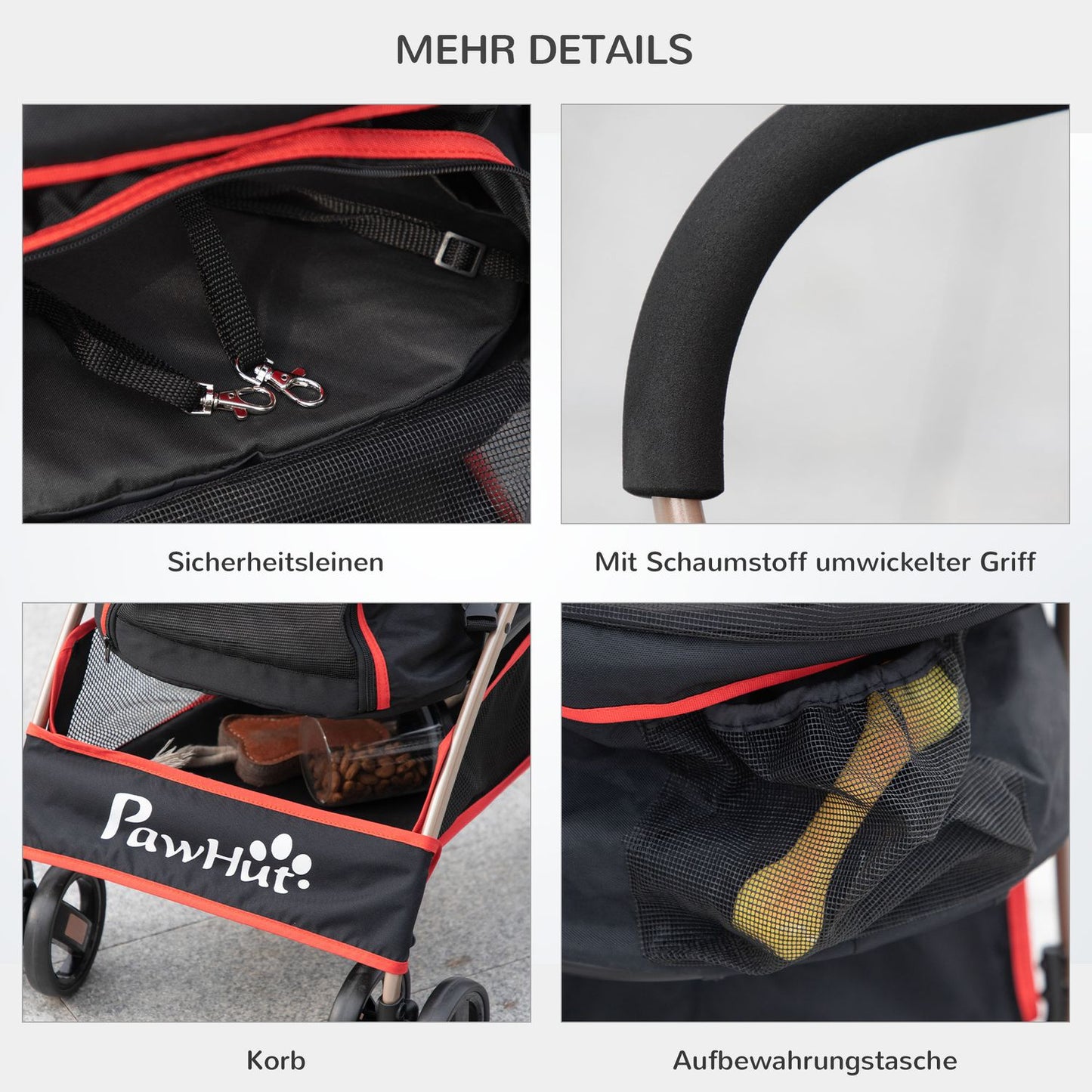 Folding dog carriage with cushion, mesh window, Oxford fabric