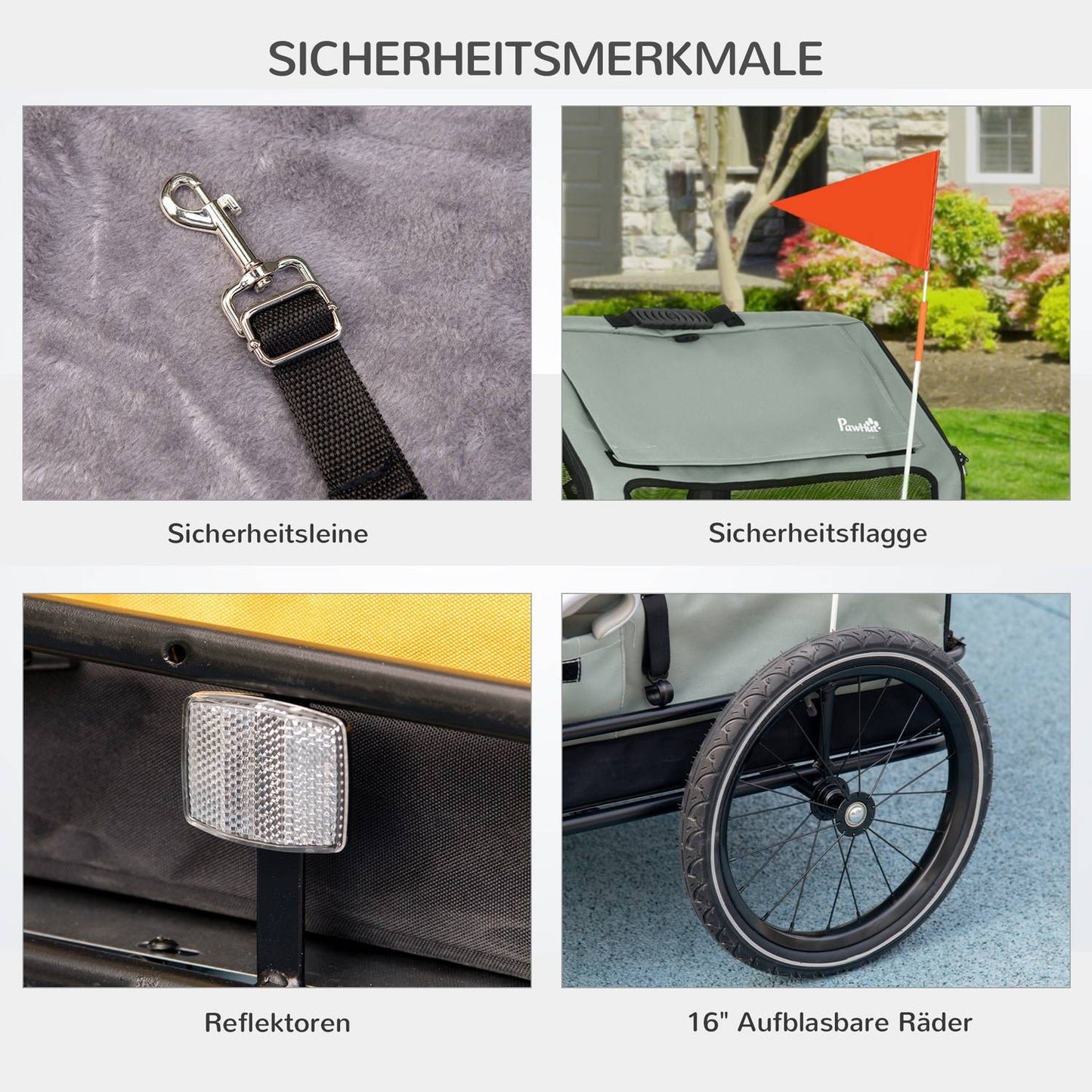Dog bike trailer for small dogs, 3-in-1 pet house & cargo
