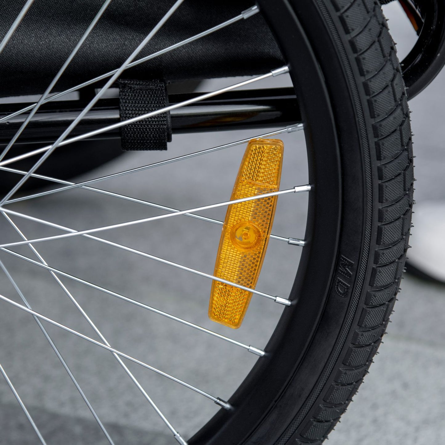 Dog bike trailer - foldable, mesh window, reflectors, black