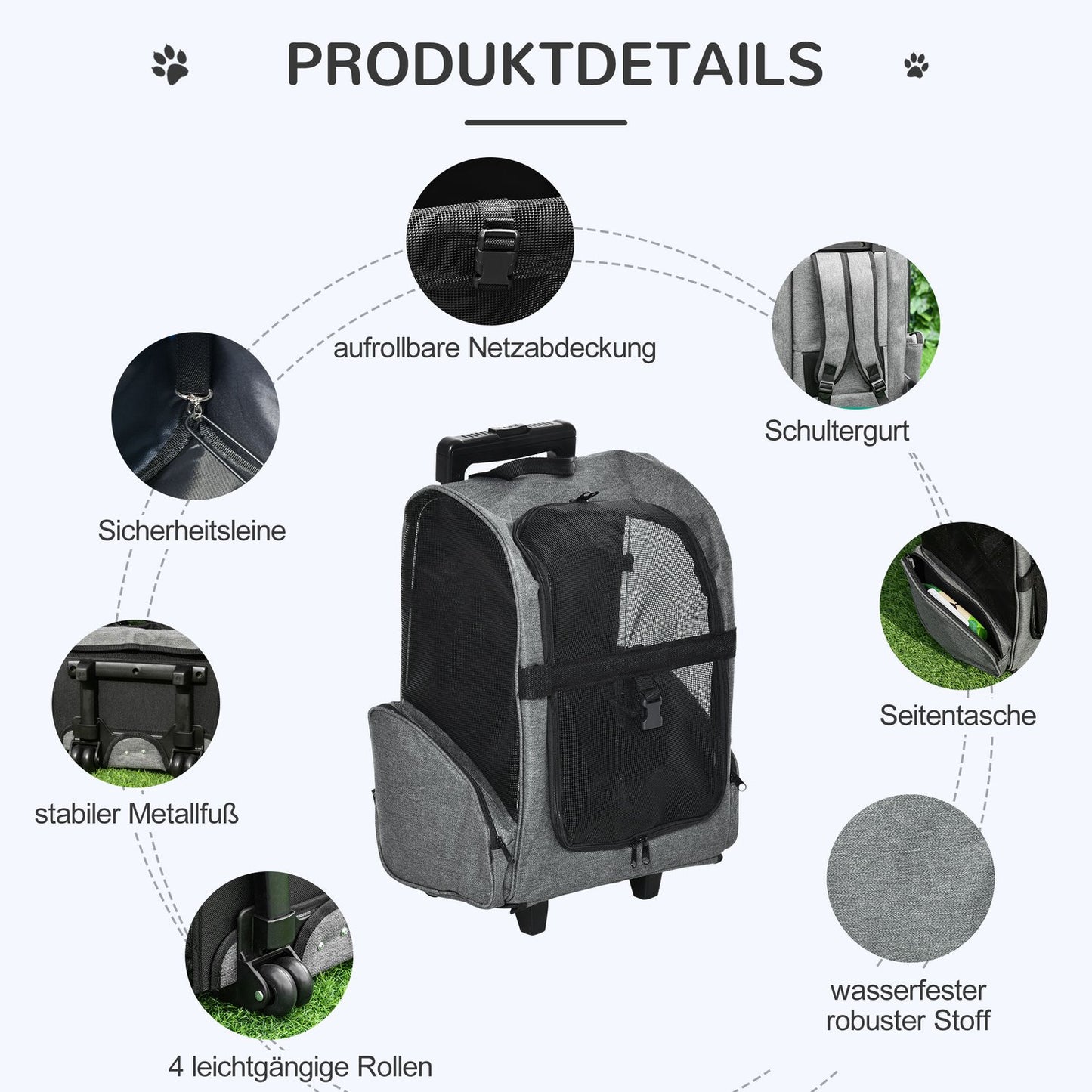 Pet backpack and carrier 2-in-1, breathable fabric, door and window