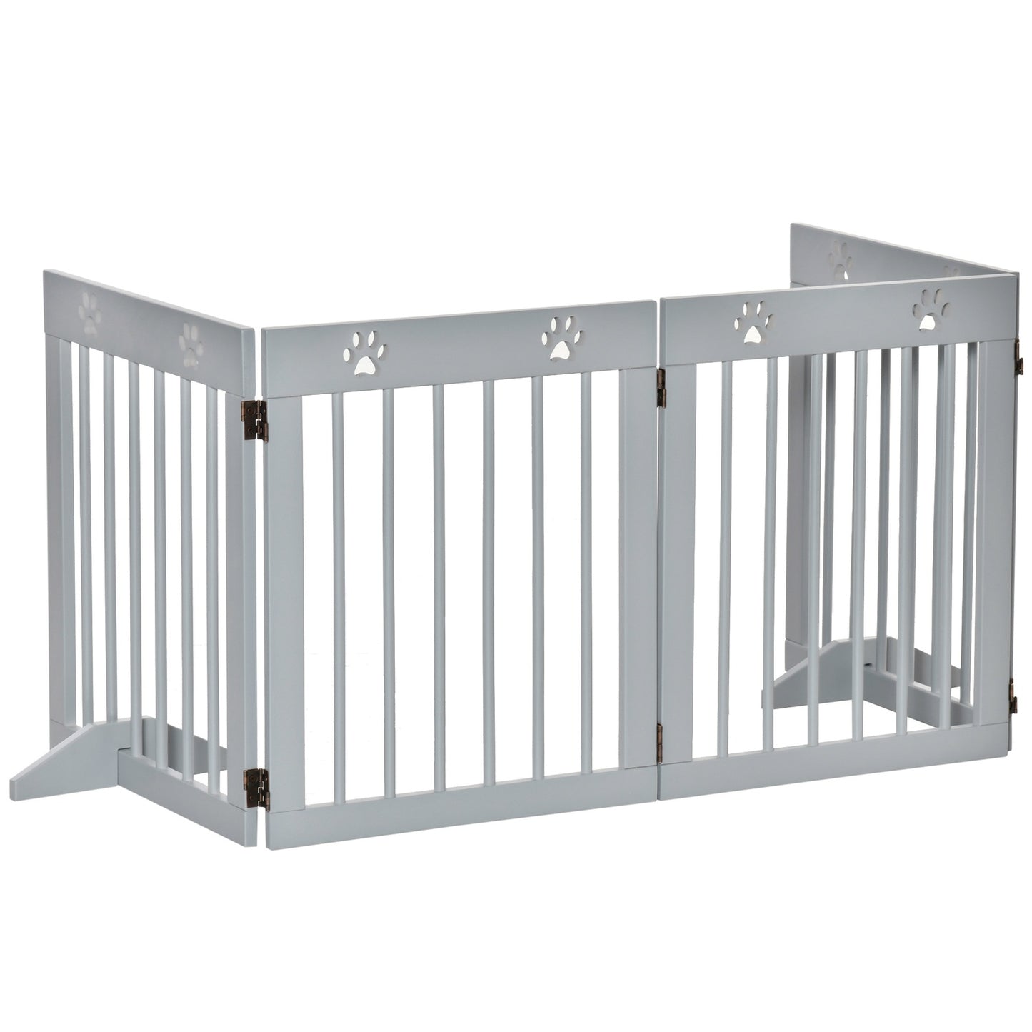 Dog barrier, folding wooden protective gate, 204 x 61 cm