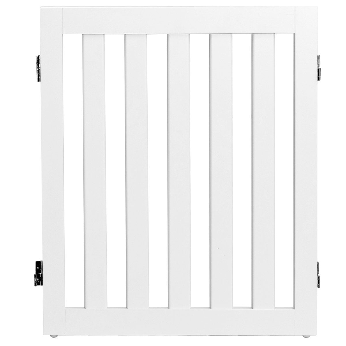 Dog barrier 60cm high protective gate wooden foldable 2 panels white