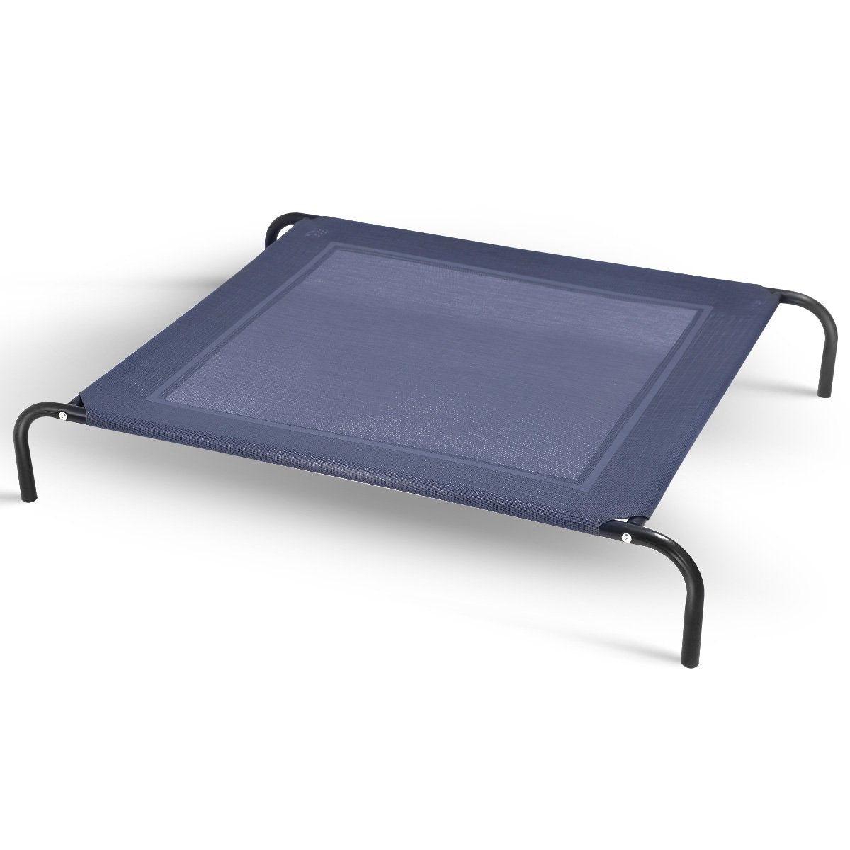Dog bed garden dog lounger outdoor dog sofa gray 110 x 80 x 18 cm metal