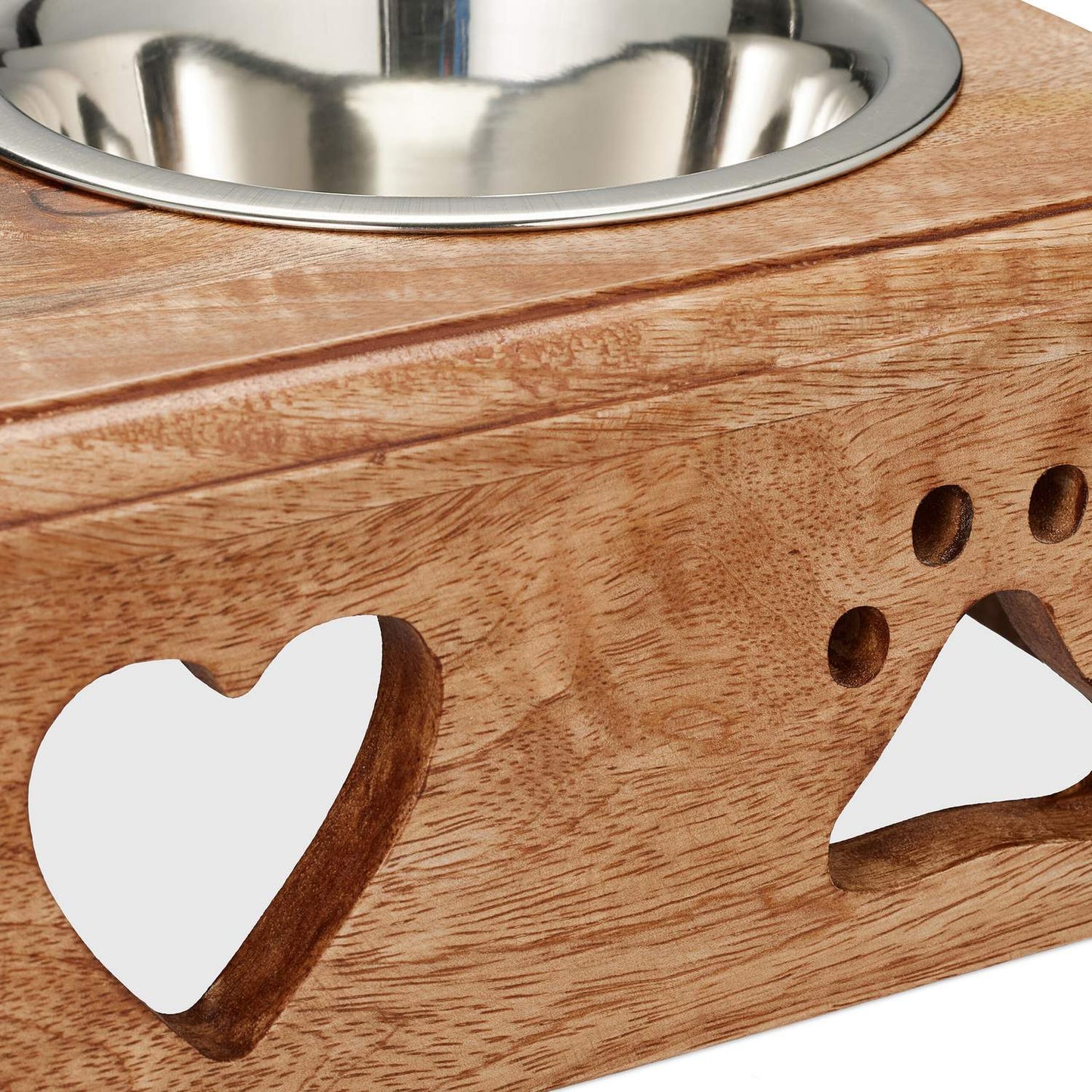 Dog bowl bar with 2 bowls