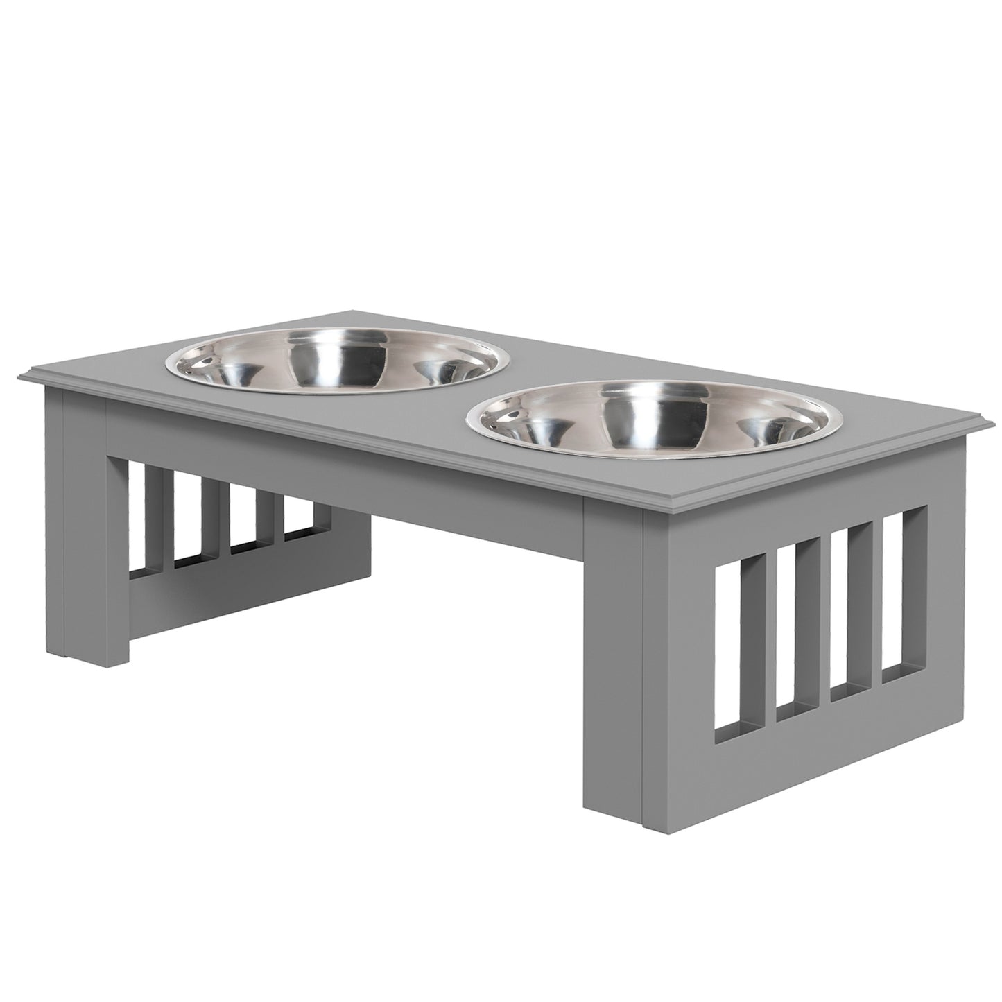 Raised dog bowl set, stainless steel, easy to maintain, 0.9L capacity