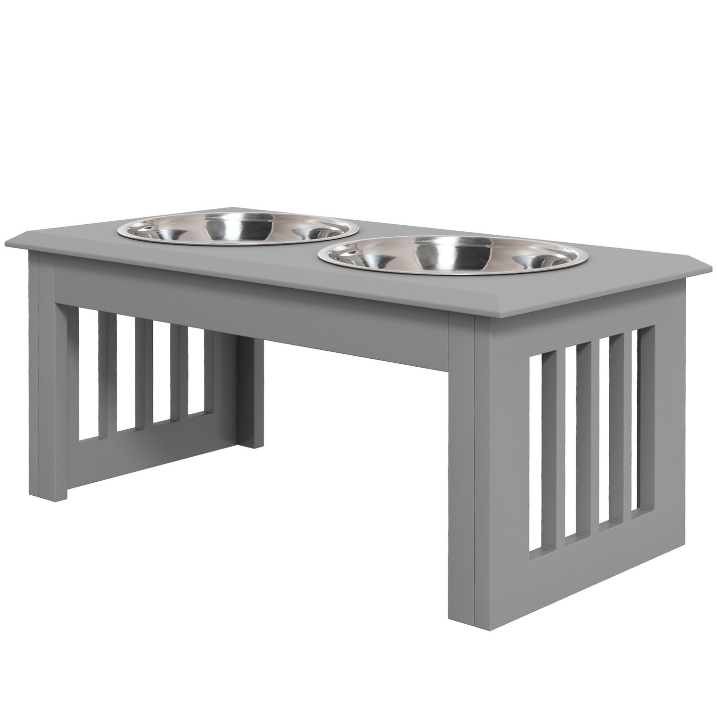 Raised pet bowls, stainless steel, easy to clean, 2L capacity