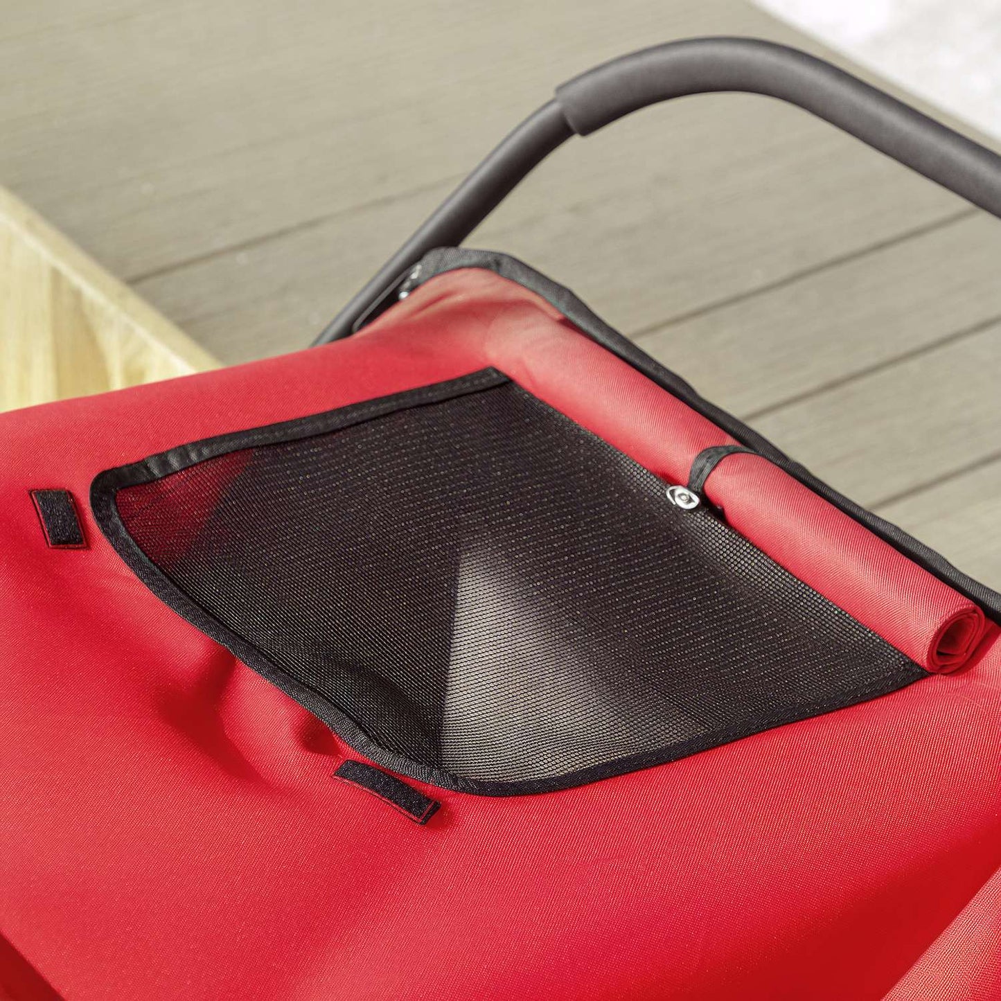 Foldable Dog Stroller with Reclining Cushion, Steel Frame