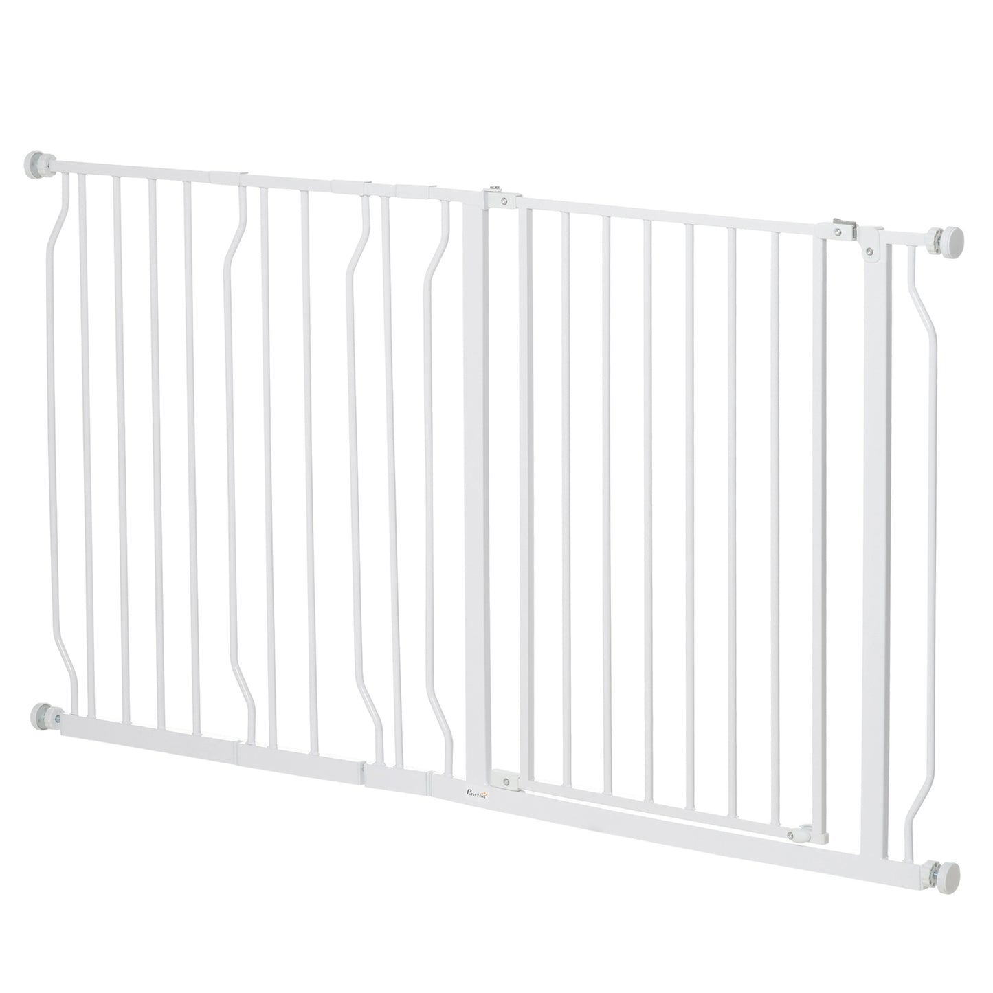 Adjustable dog gate, drill-free installation, two-way opening, 75-145 cm
