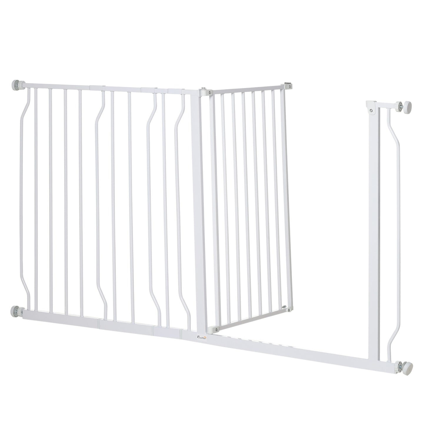 Adjustable dog gate, drill-free installation, two-way opening, 75-145 cm