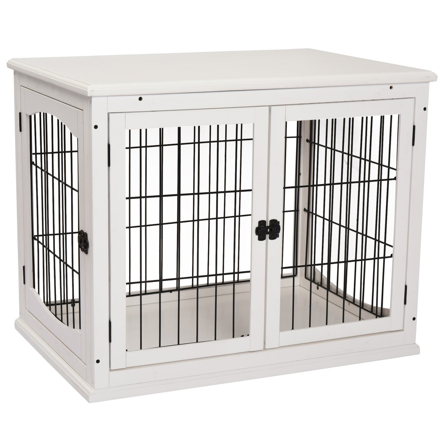 Small dog dog kennel, indoor cage, white 81x58.5x66 cm