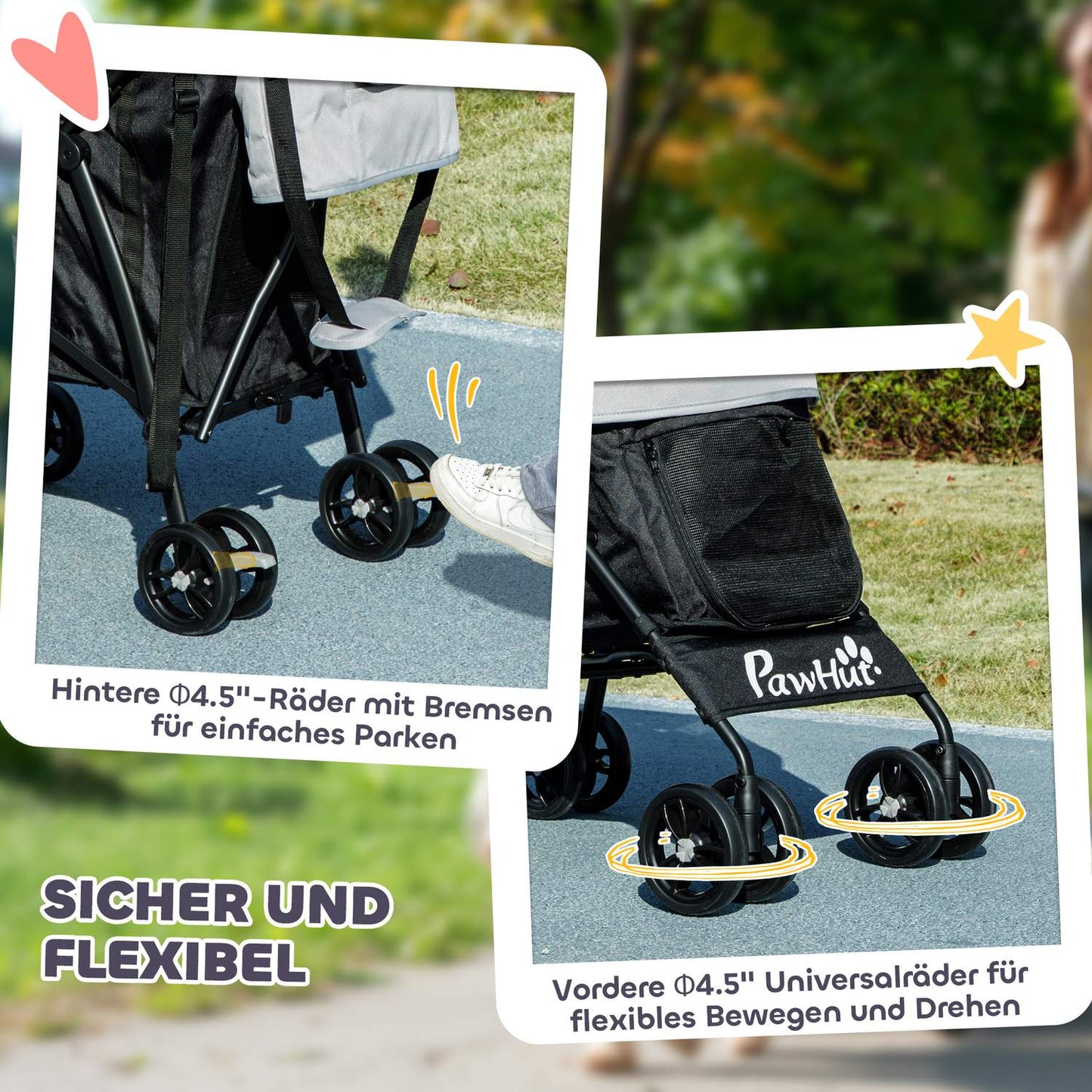 Collapsible pet carriage with mesh window and storage