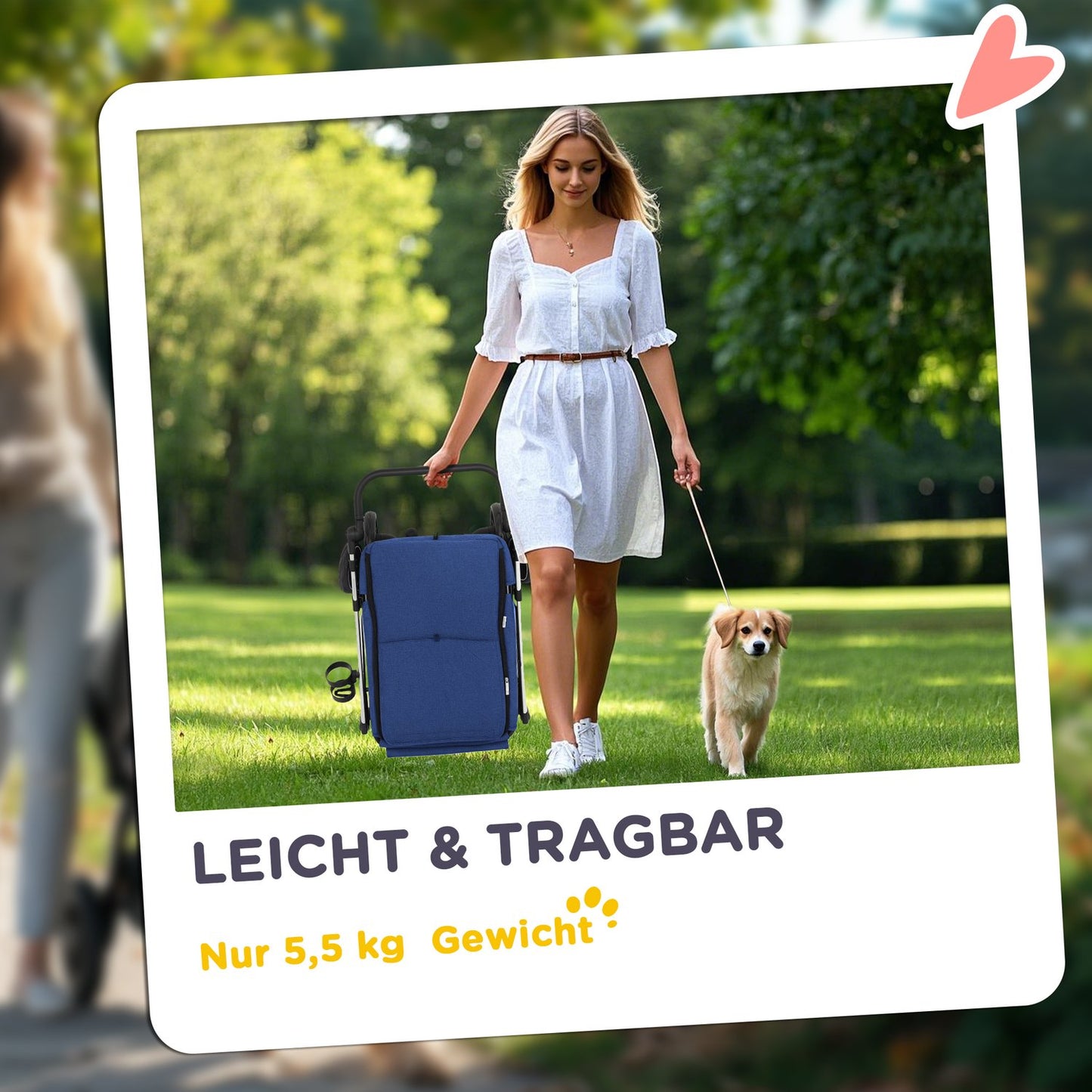 Easily collapsible pet carriage, aluminum, up to 10 kg