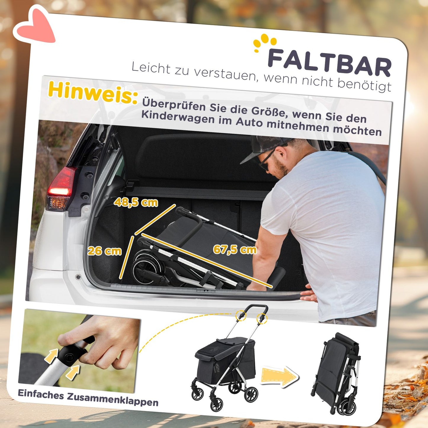 Collapsible aluminum pet cart, up to 10 kg, mesh window