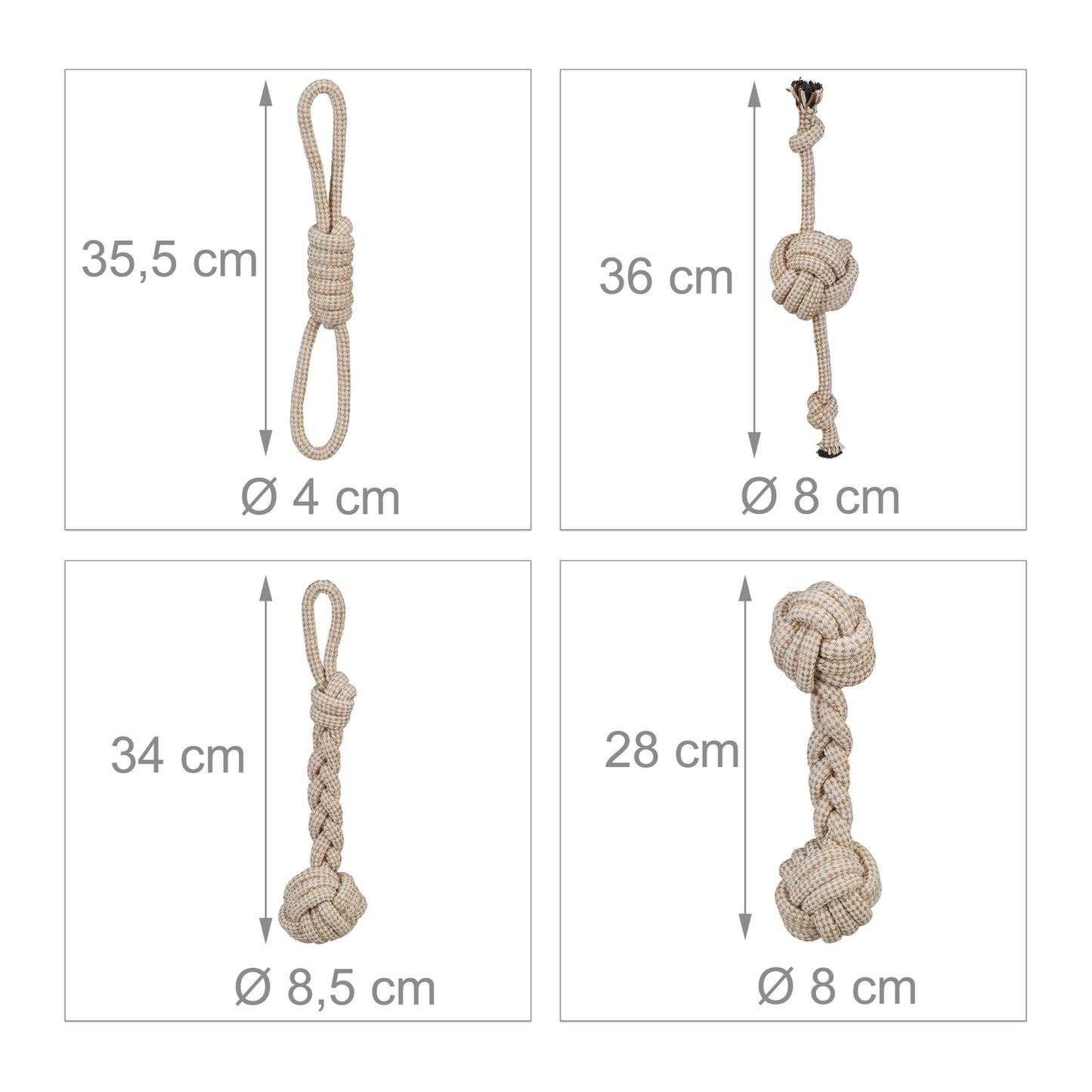 Dog toy set in 7 parts