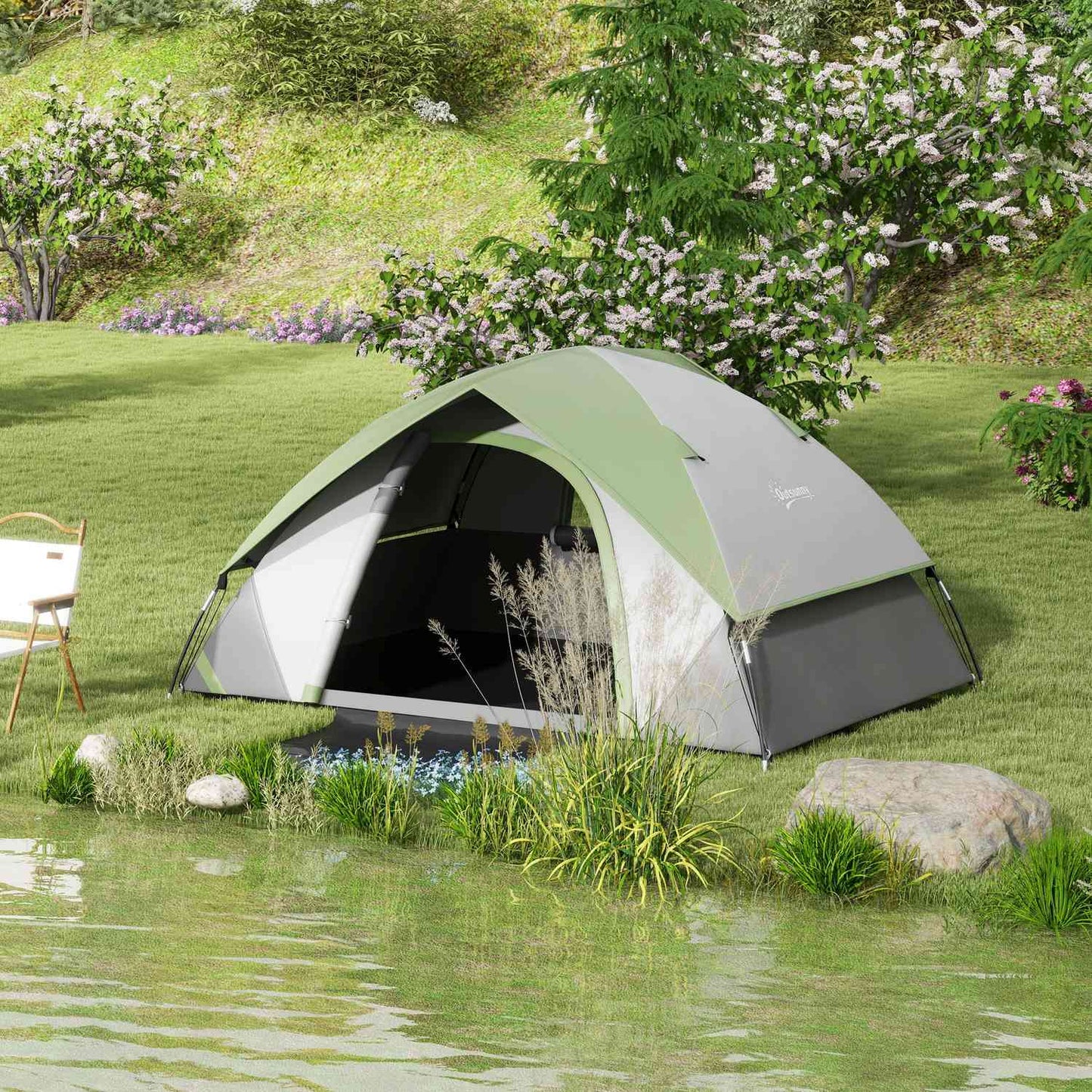 Waterproof dome tent for 2 people - light and stable