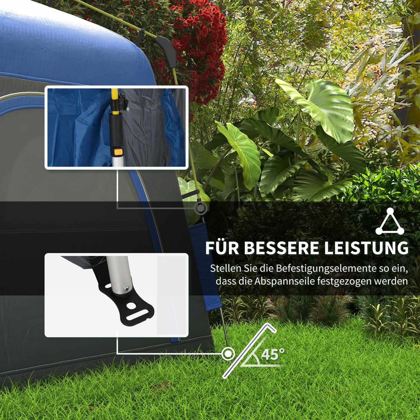 4-person lightweight dome tent, waterproof, UV protection